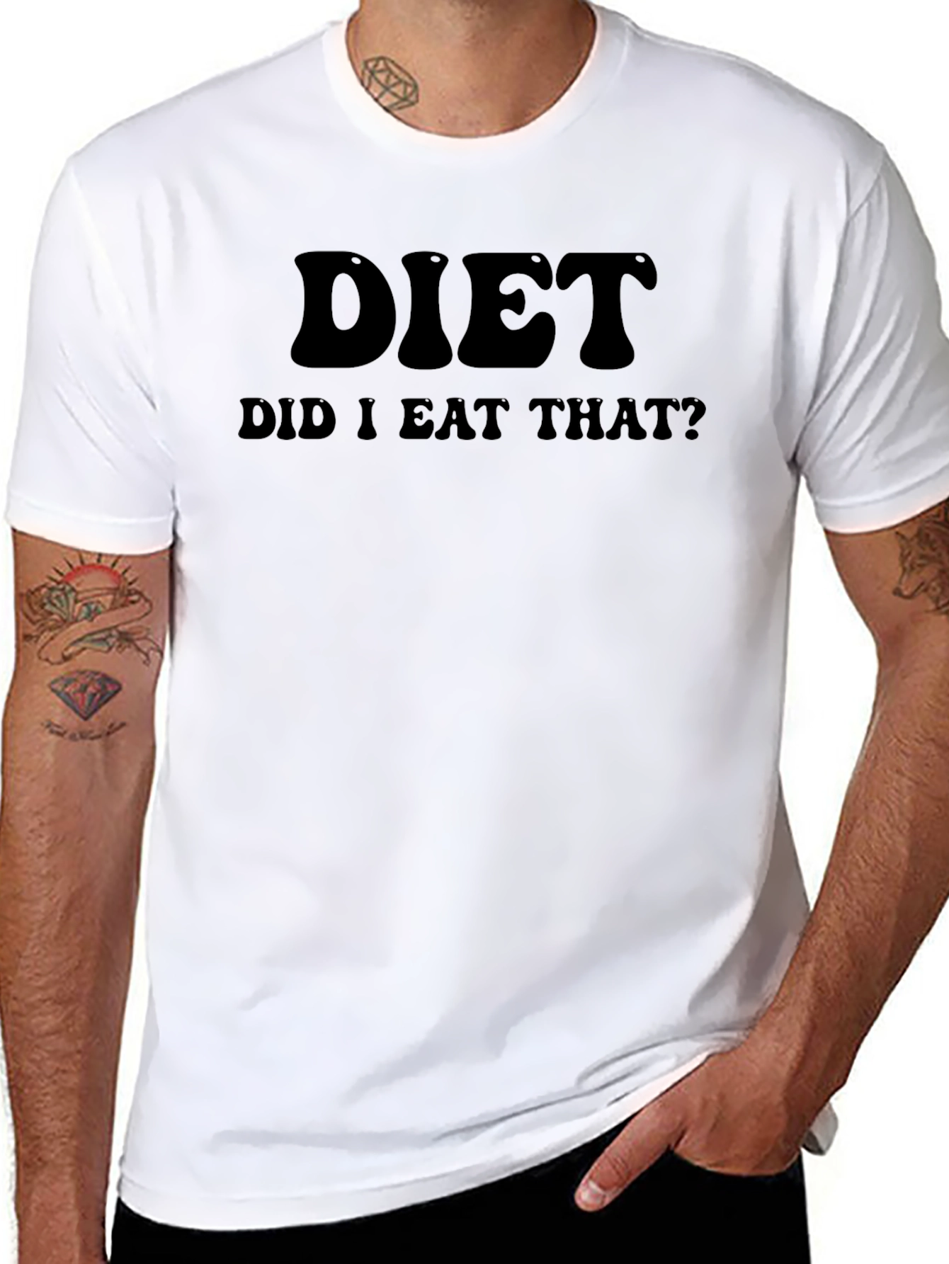 Black Diet Did I Eat That T-Shirt Funny Sarcastic Tee view 8