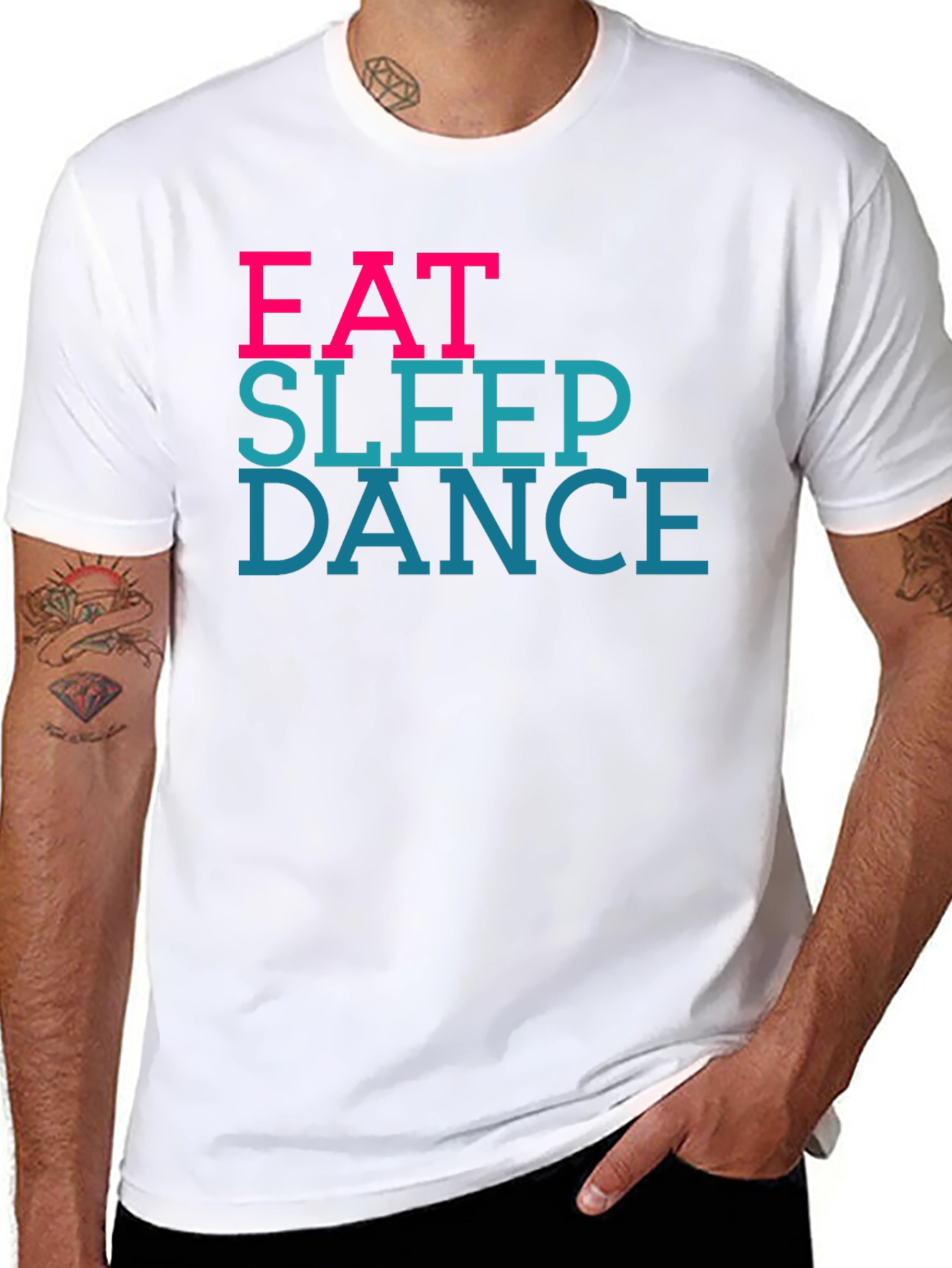 Black Eat Sleep Dance Black Graphic Tee view 8