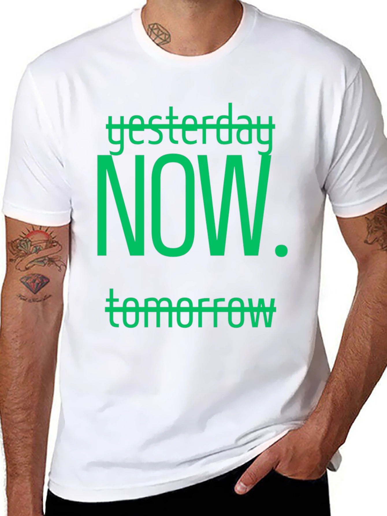 Black Yesterday, Now, Tomorrow Graphic T-Shirt view 8