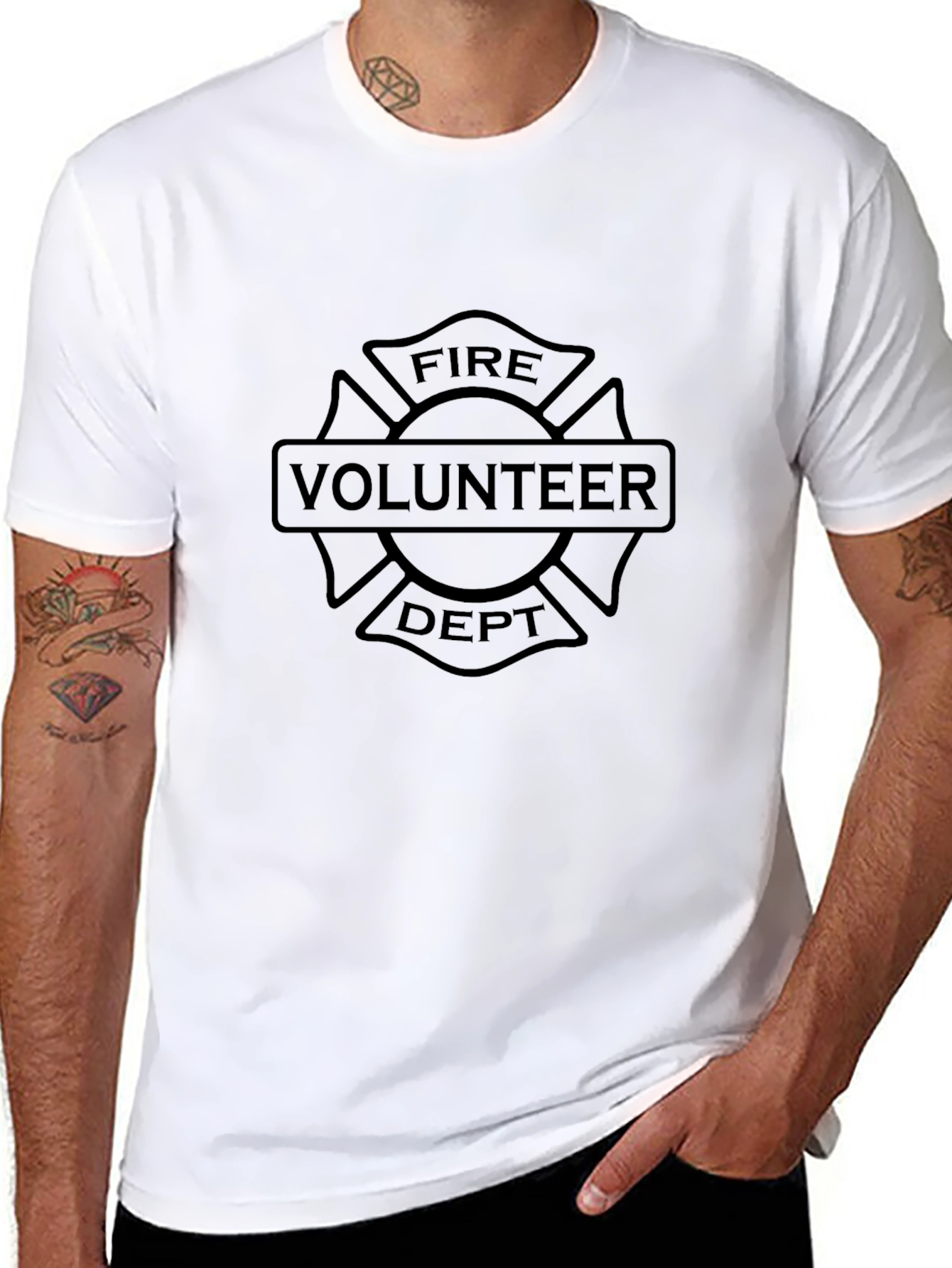 Black Fire Volunteer Dept. T-Shirt - Black view 8