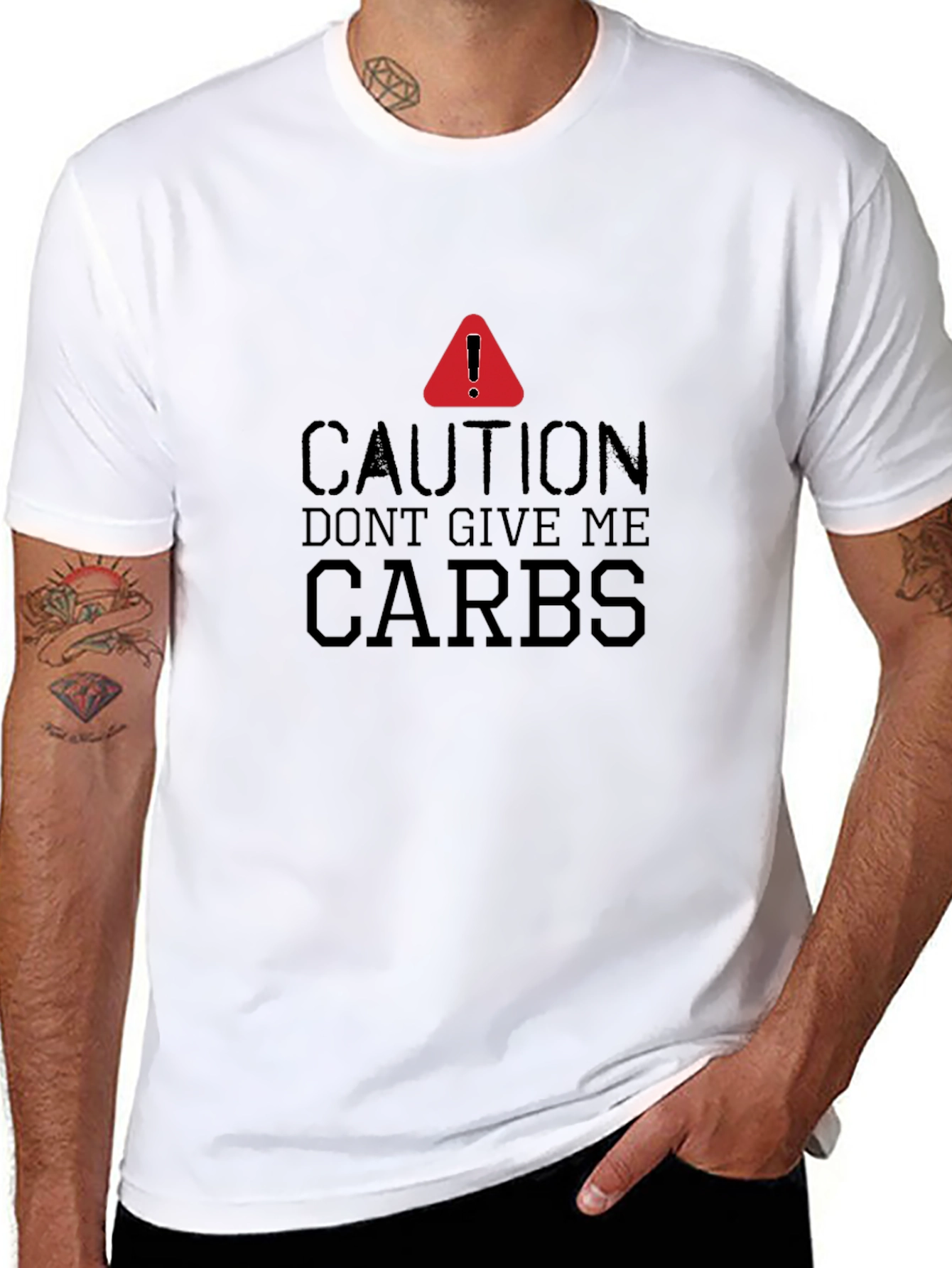 Caution Don't Give Me Carbs T-Shirt - 8