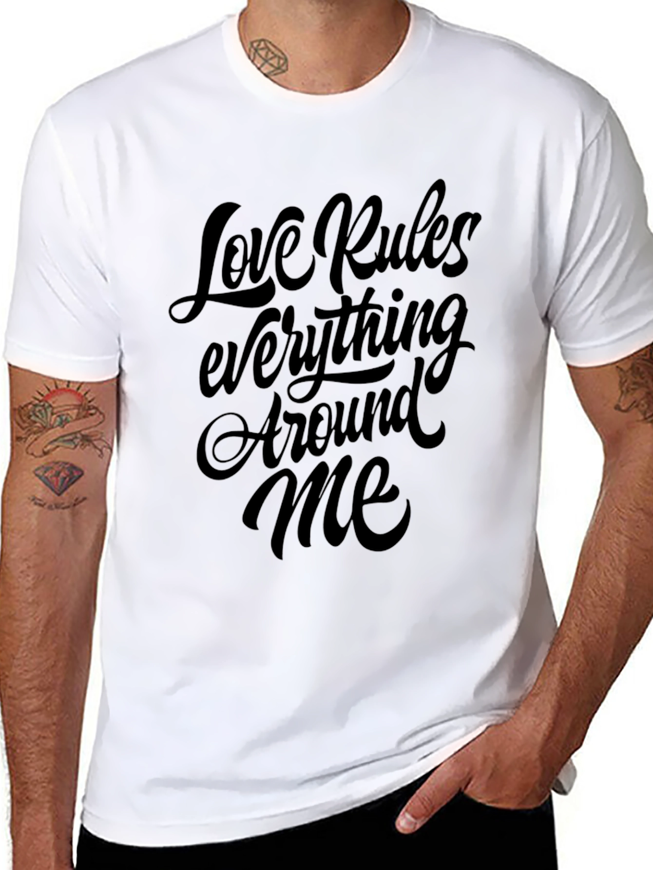 Black Love Rules Everything Around Me Graphic Tee view 8