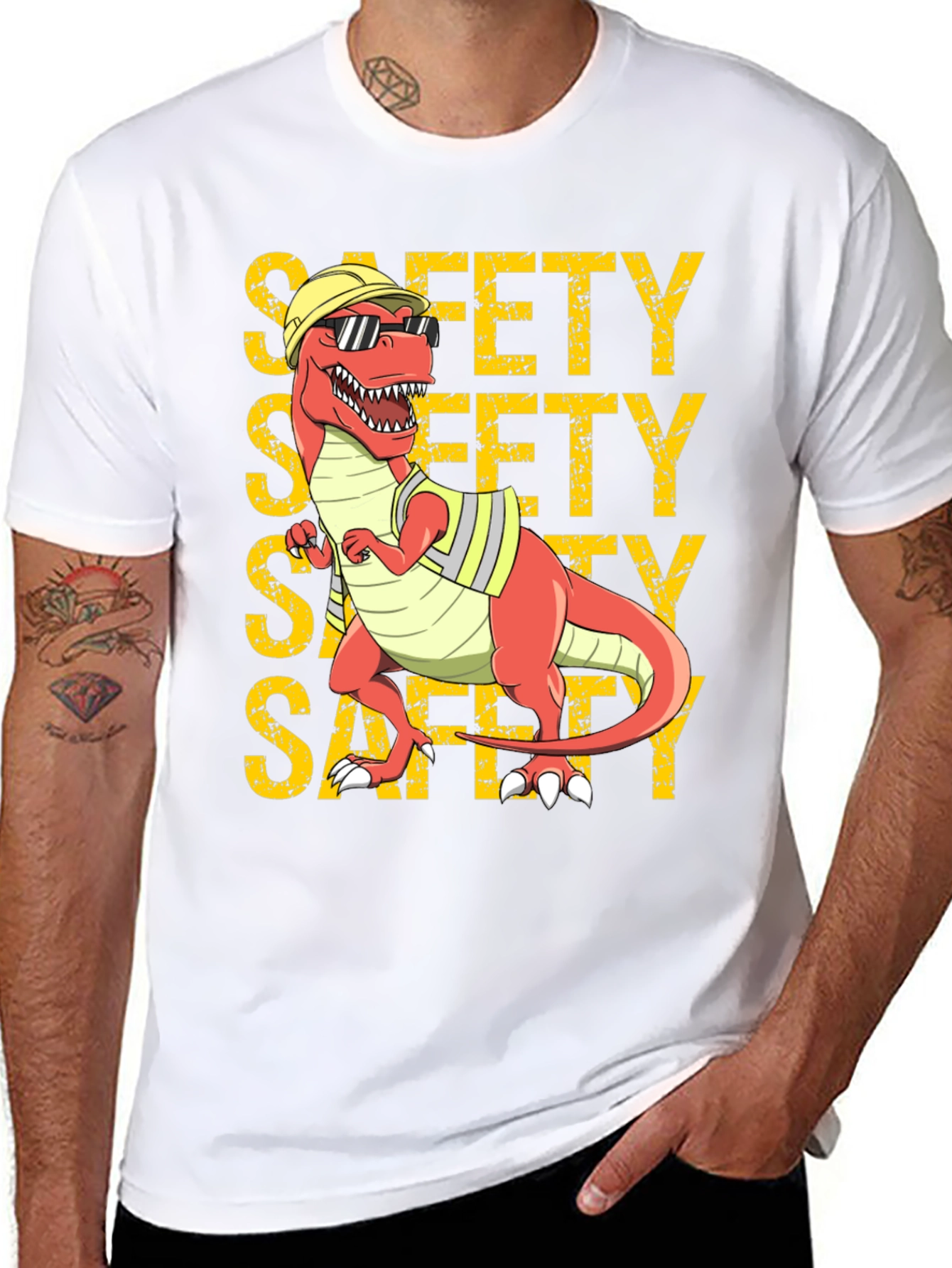 Black Safety Dino T-Shirt view 8