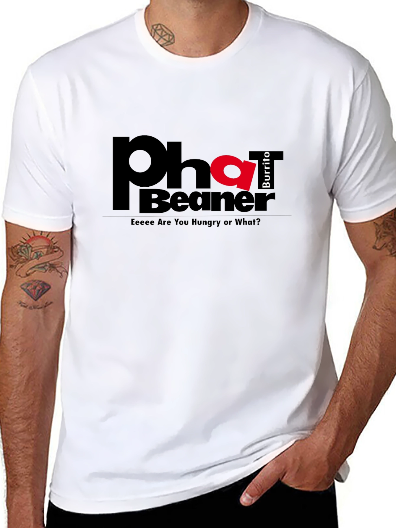 Black Phat Beaner Burrito Graphic T-Shirt view 8
