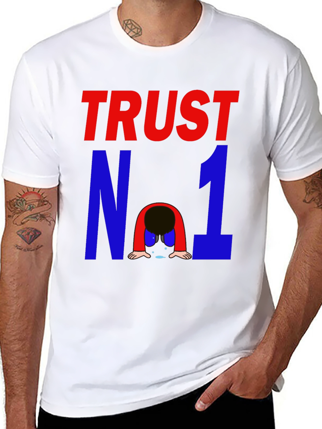 Black Trust No One Graphic Tee - Mens view 8