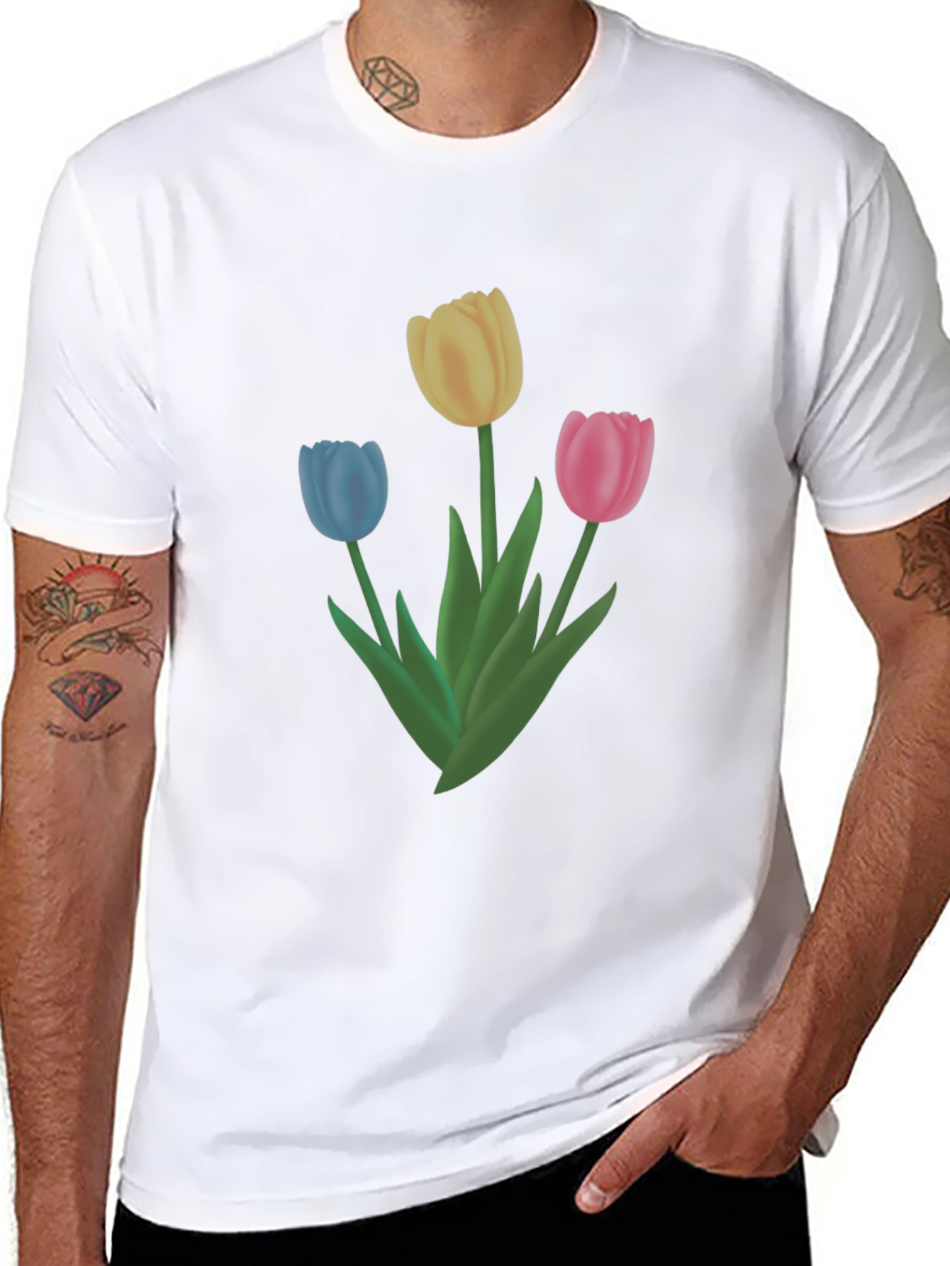 Black Tulip Trio Graphic Tee - Casual Comfort view 8