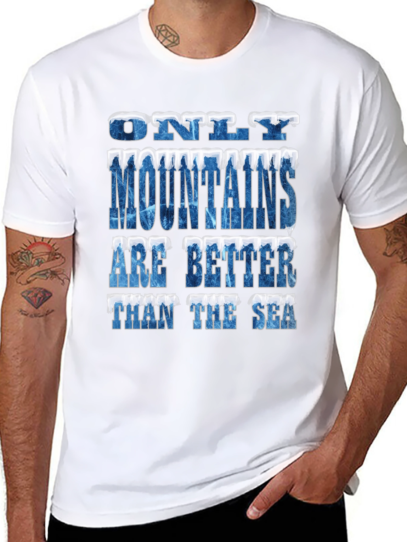 Black Mountains Are Better Than The Sea T-Shirt view 8