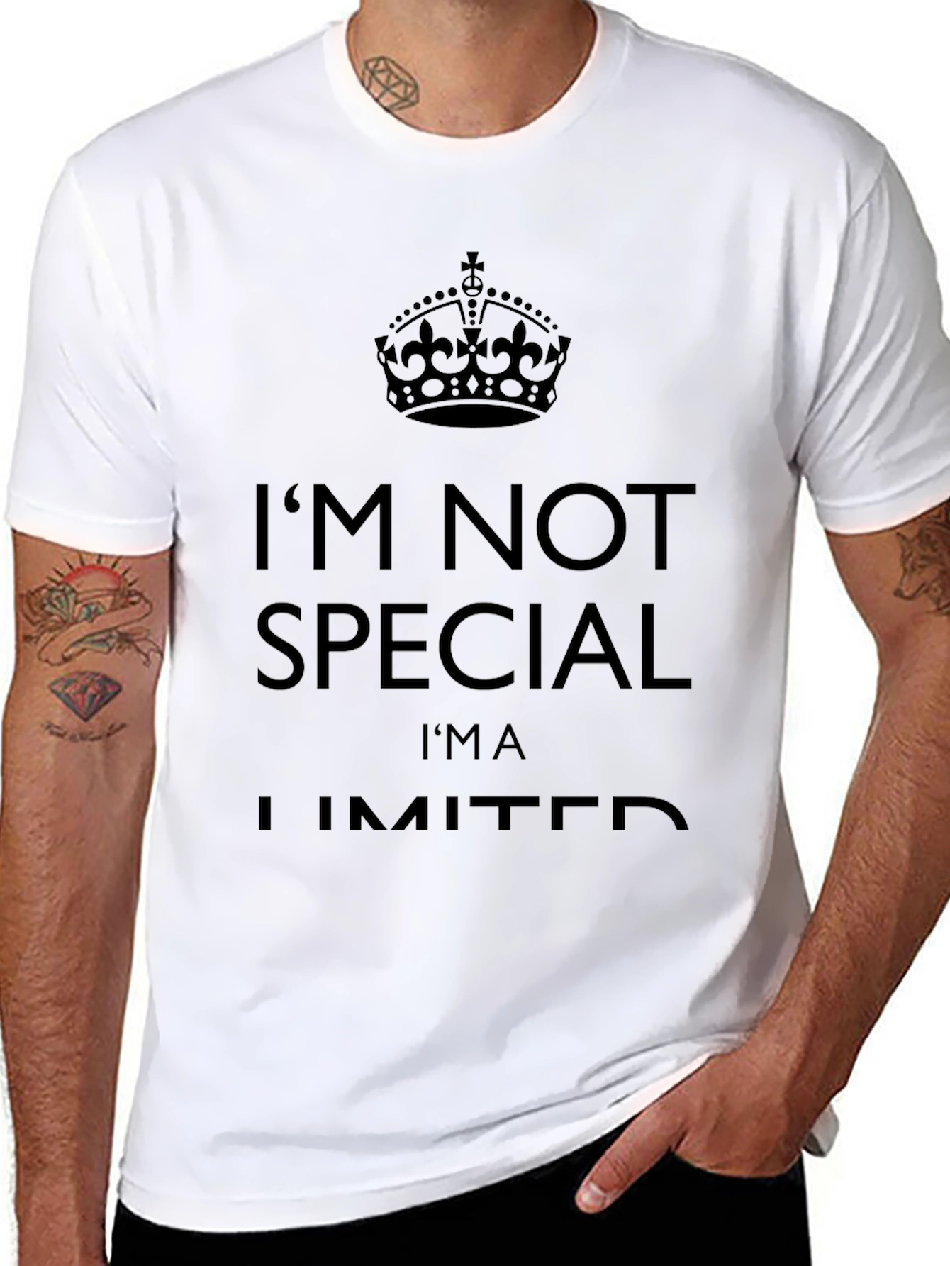 Black I'm Not Special, I'm Limited Black T-Shirt view 8