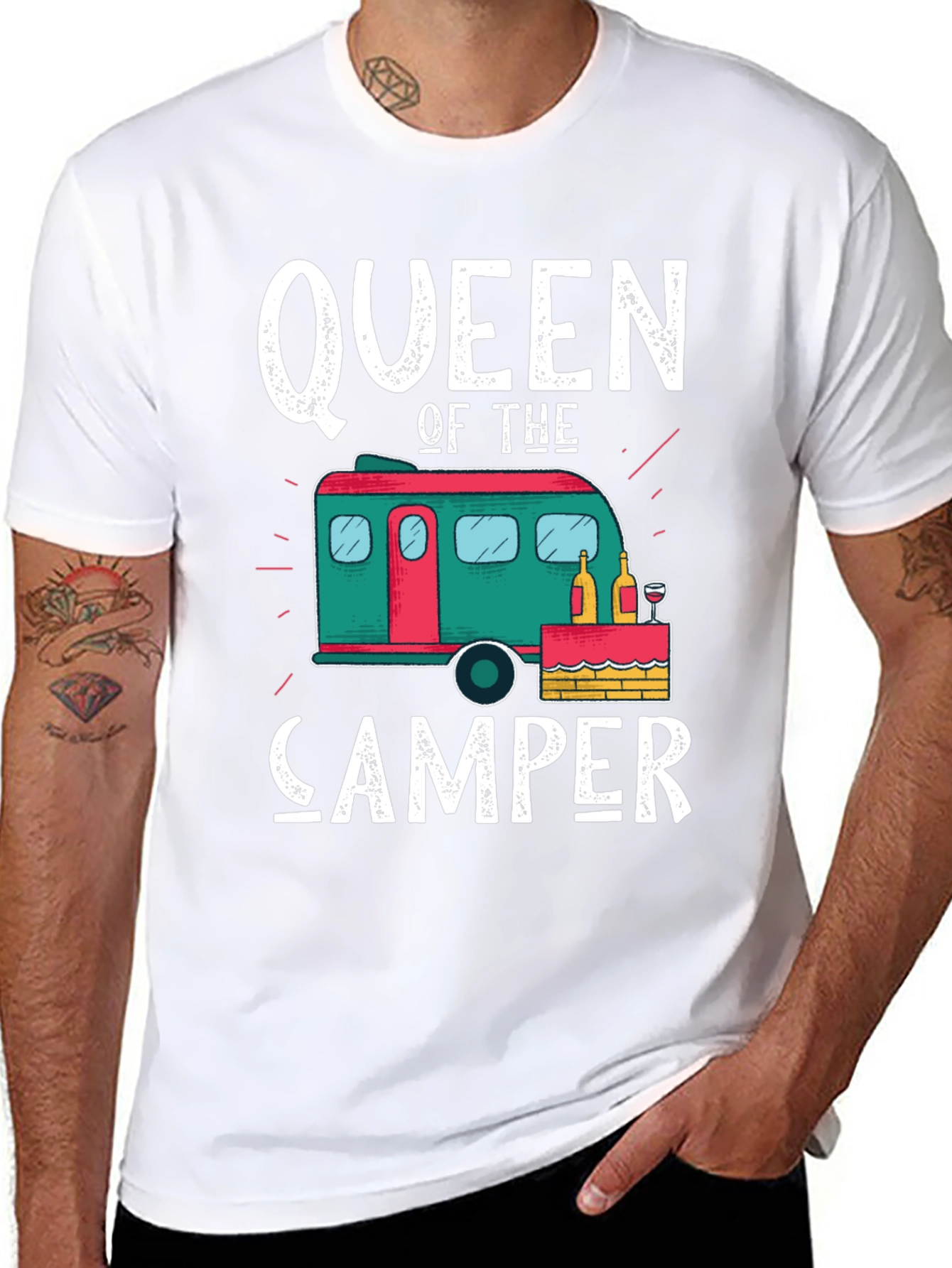 Black Queen of the Camper Graphic Tee view 8