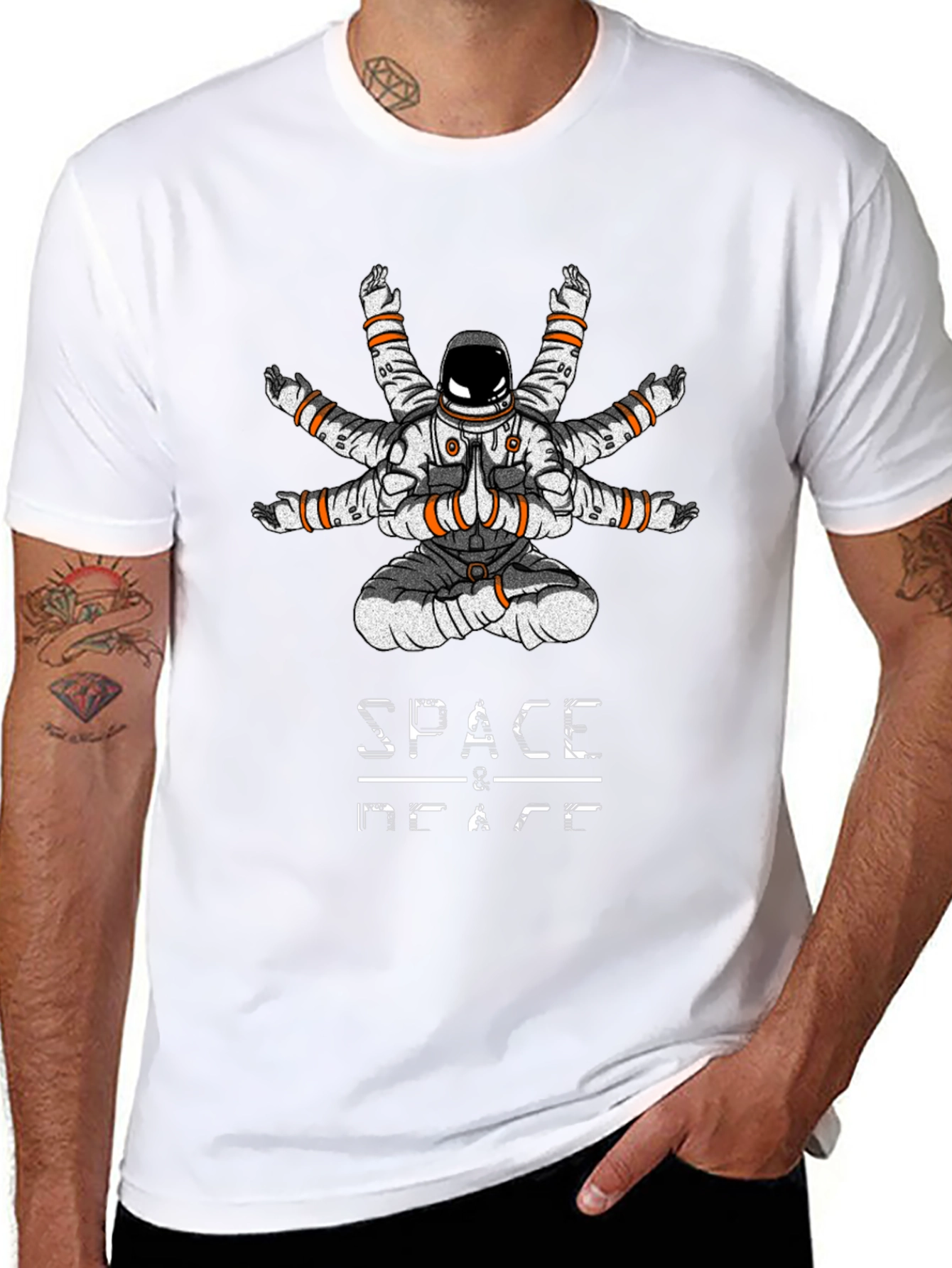 Black Space & Peace Graphic T-Shirt view 8