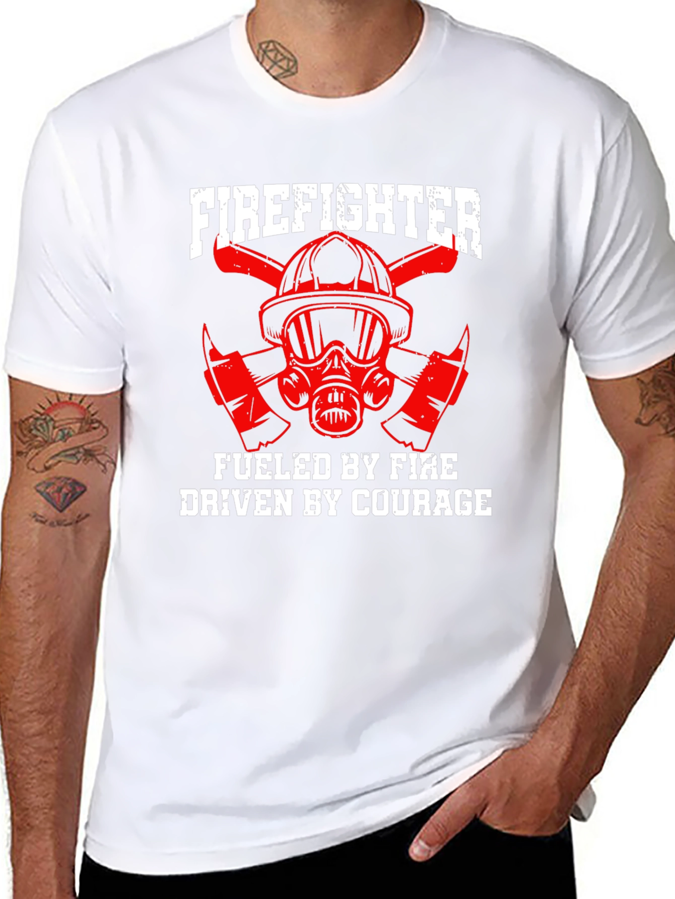 Firefighter Fueled By Fire Driven By Courage T-Shirt - 8