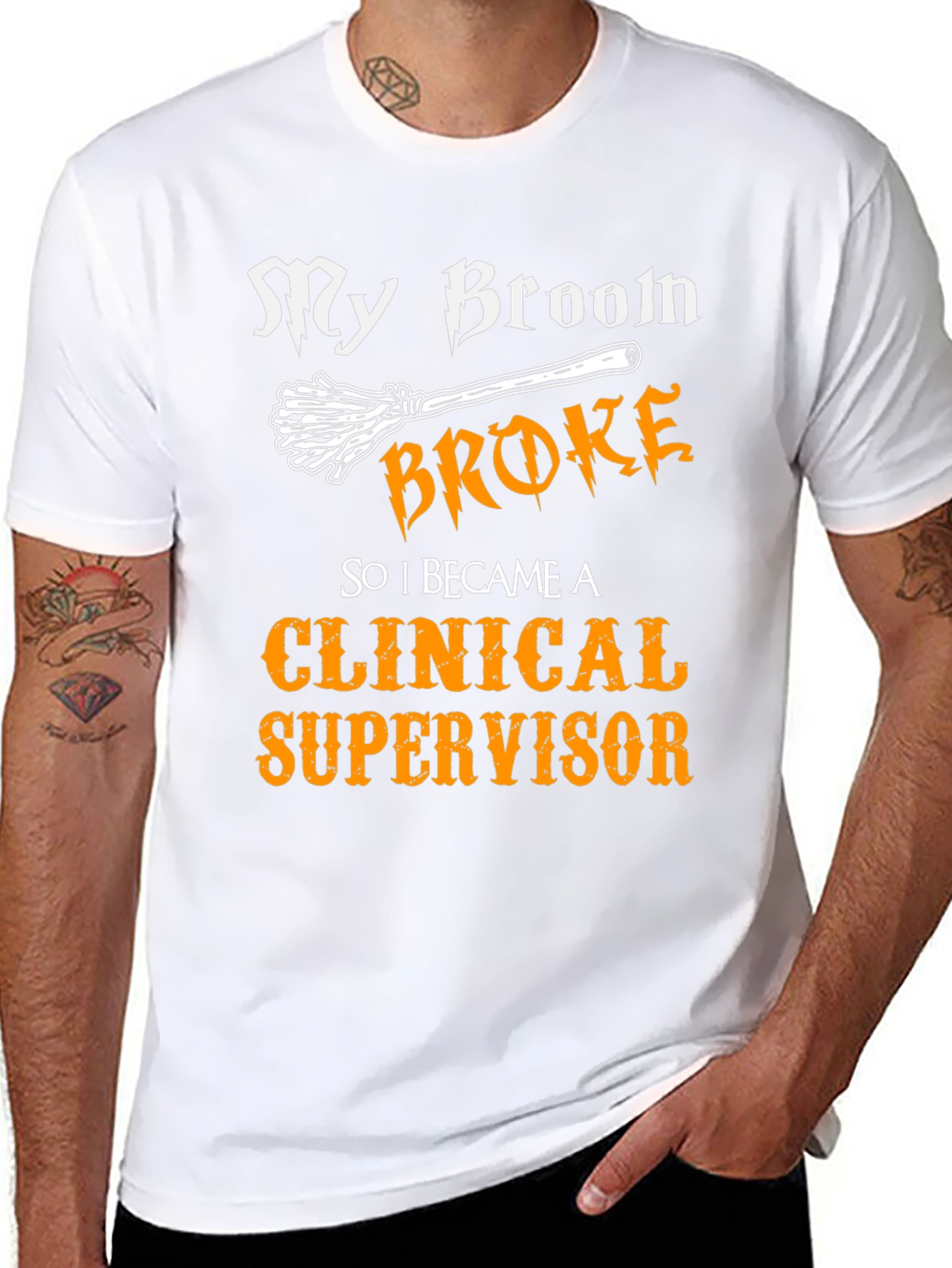 Black Clinical Supervisor T-Shirt - Funny Halloween Witch Tee view 8