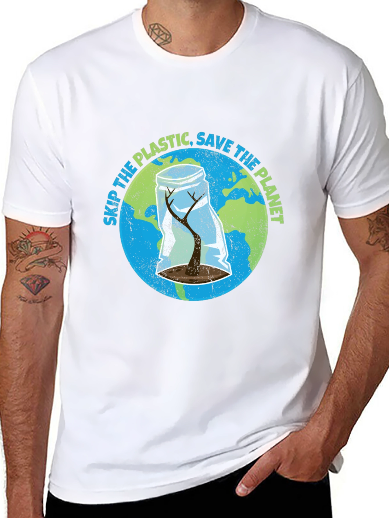 Black Save The Planet Graphic T-Shirt view 8