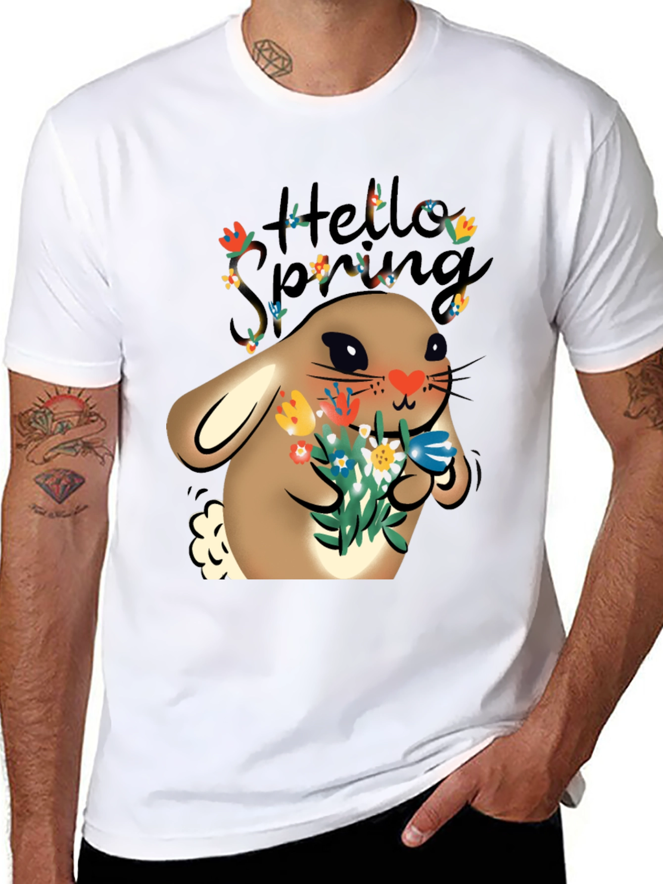 Black Spring Bunny T-Shirt view 8