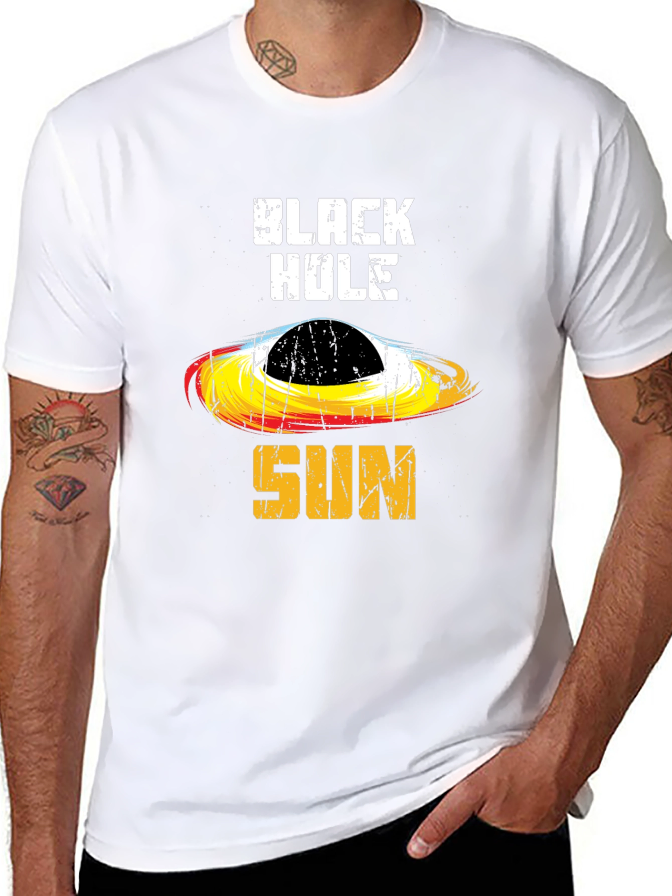 Black Black Hole Sun Graphic Tee view 8