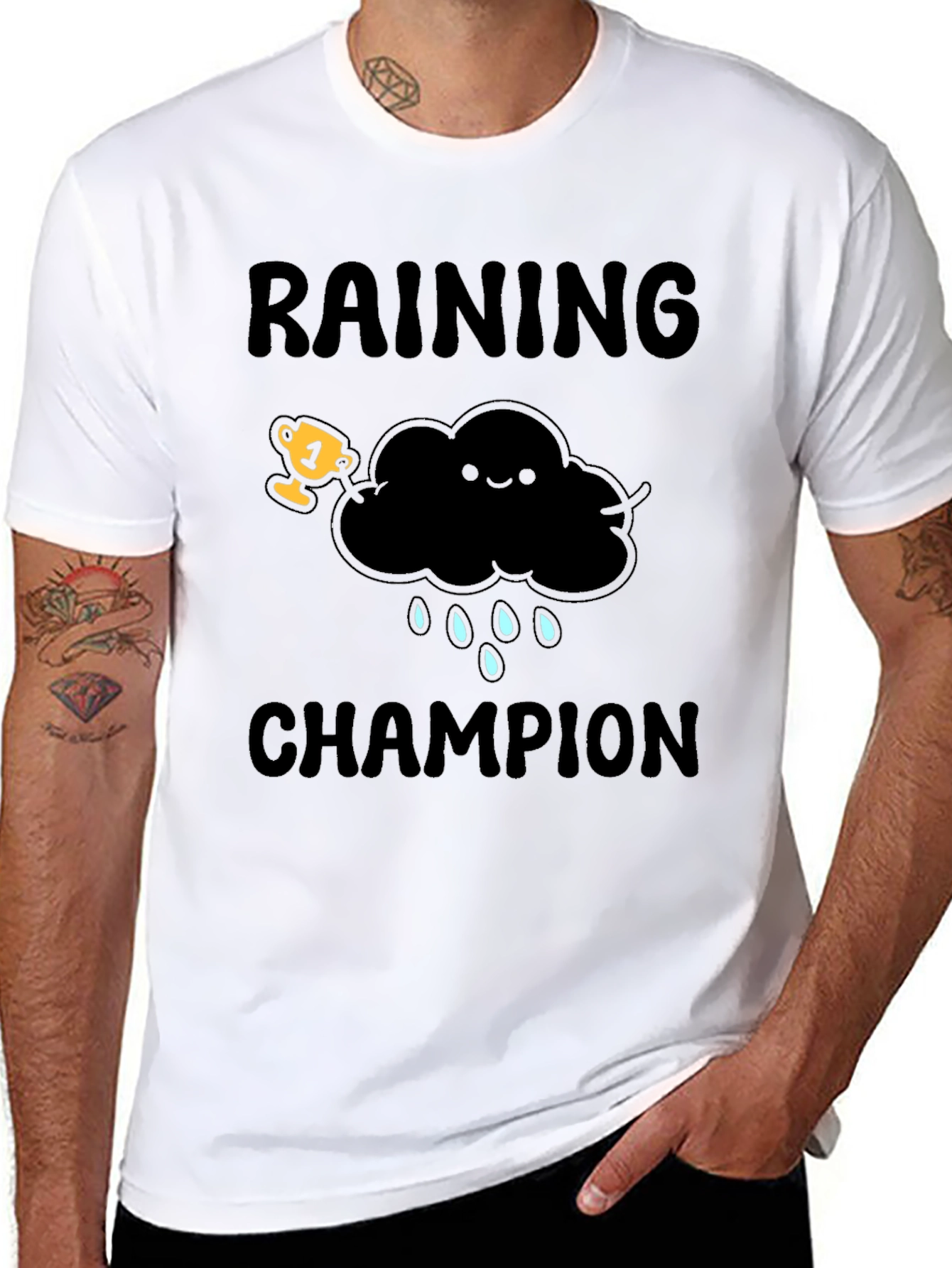 Black Raining Champion Graphic T-Shirt view 8