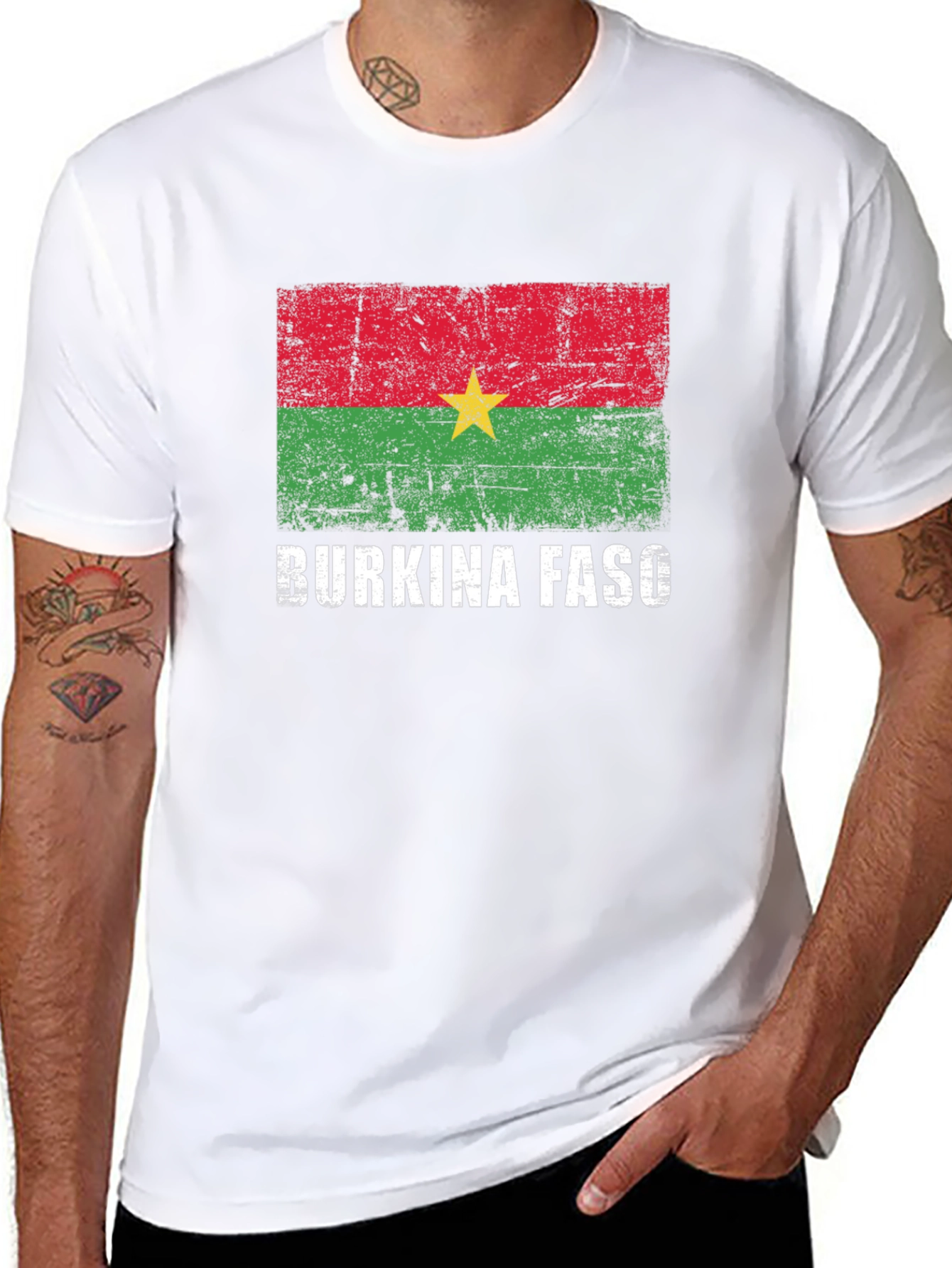 Black Burkina Faso Flag T-Shirt view 8