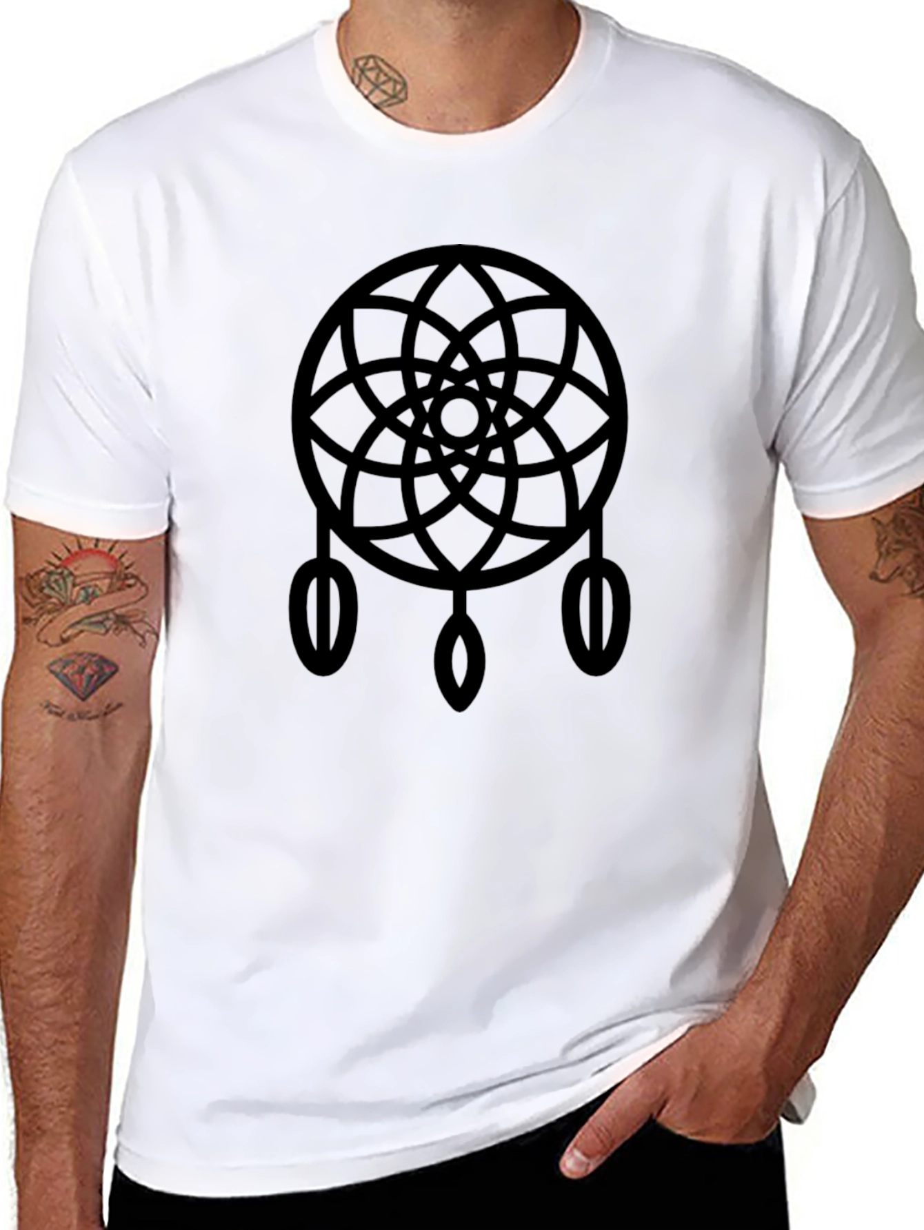Black Dreamcatcher Graphic T-Shirt - Stylish Black Tee view 8