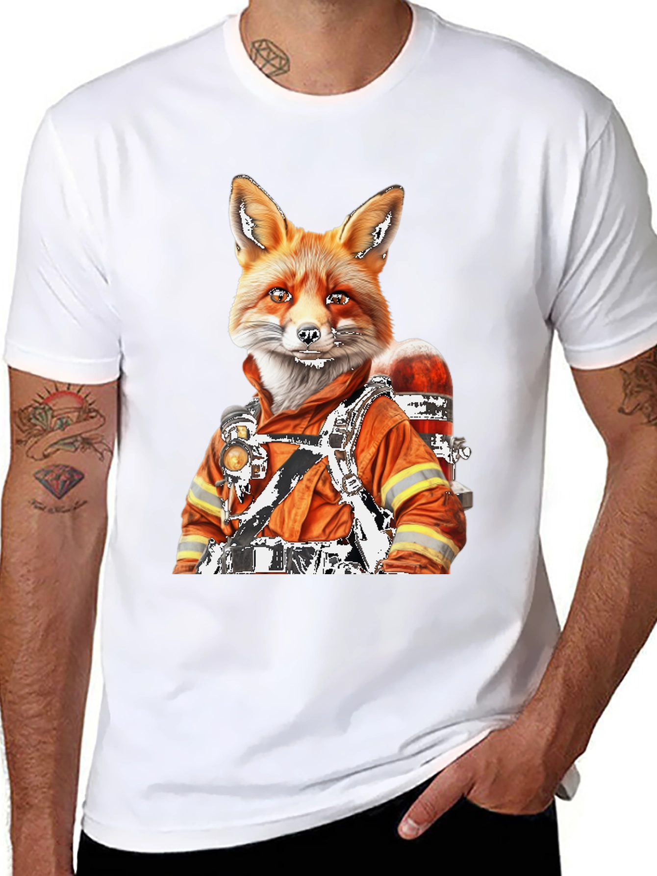 Black Fox Firefighter T-Shirt view 8