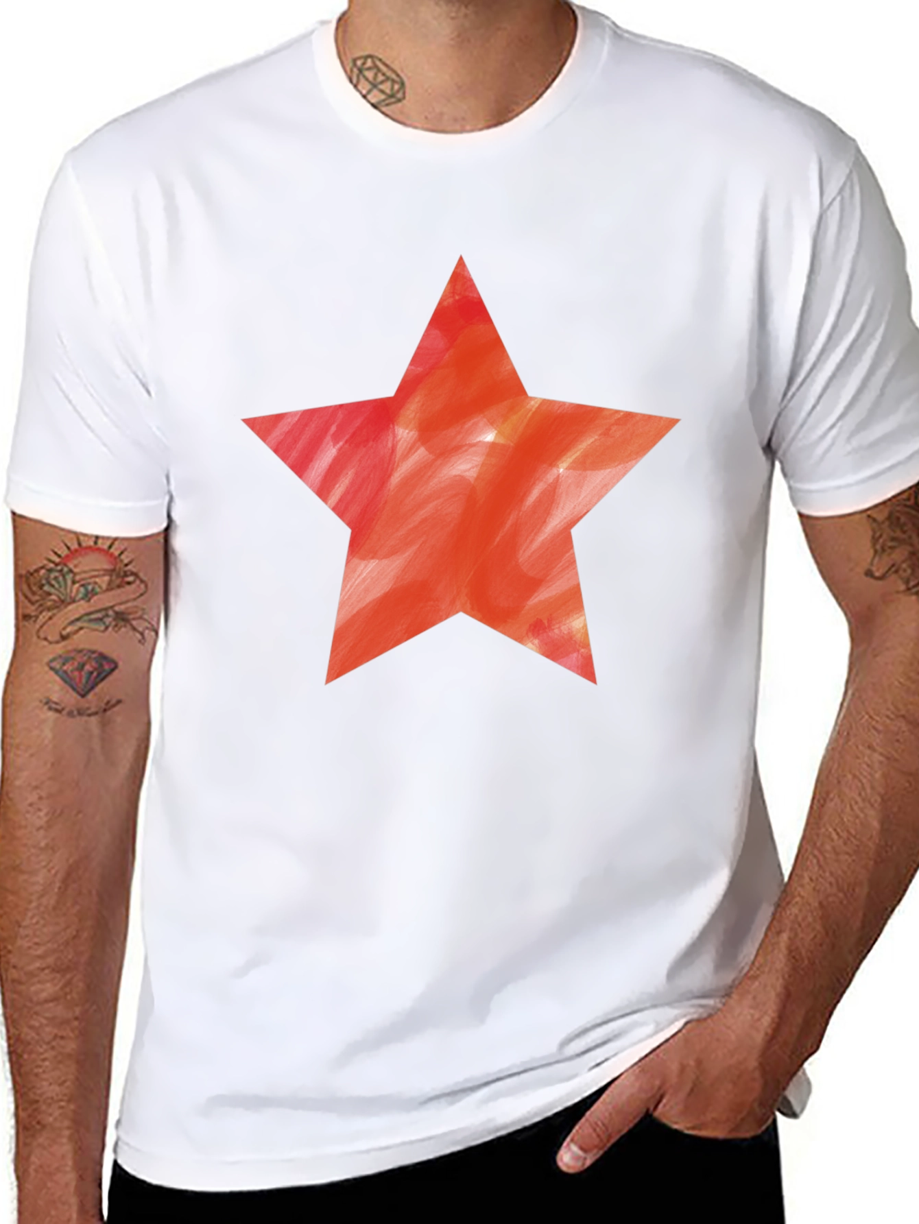 Black Star Graphic Black T-Shirt view 8