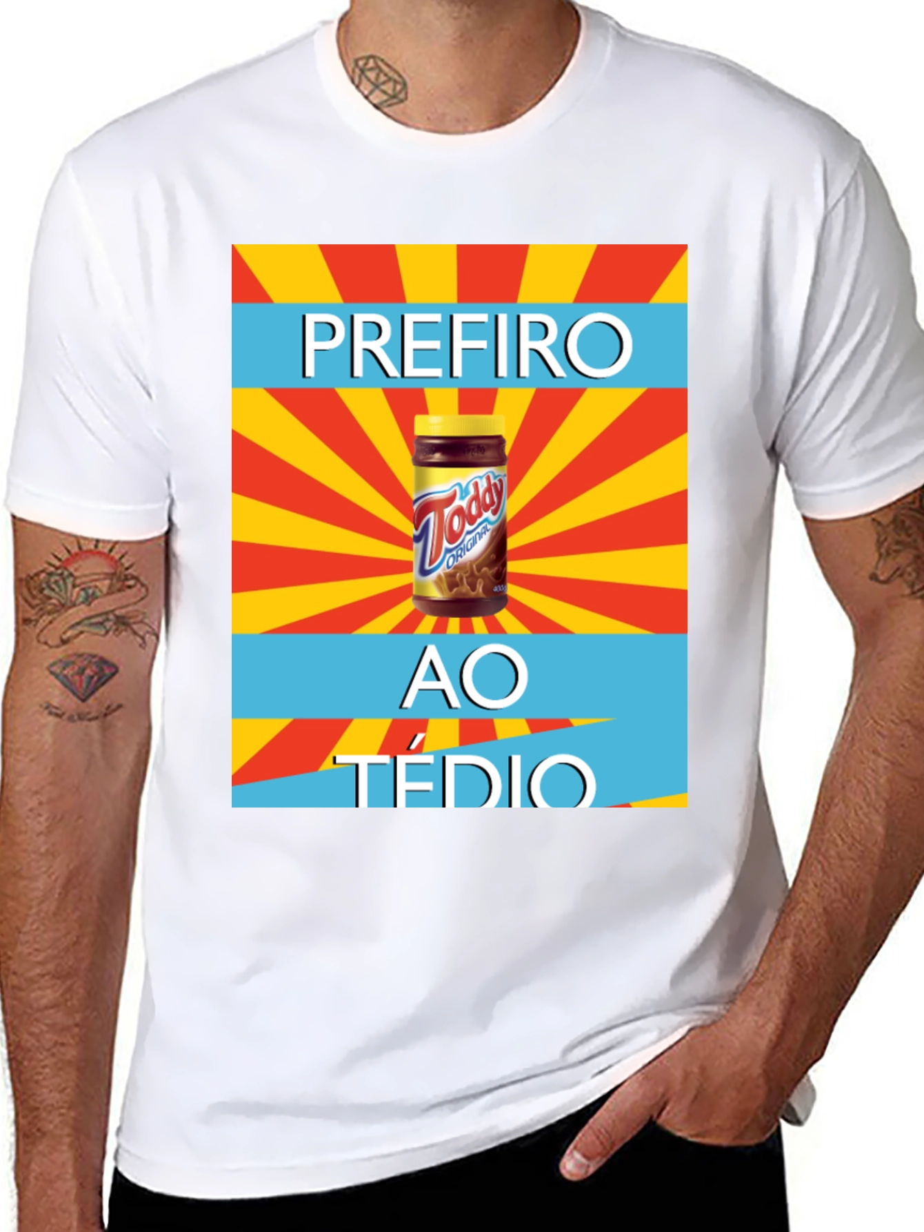 Black Todd Original T-Shirt - Prefiro Ao Tédio Graphic Tee view 8