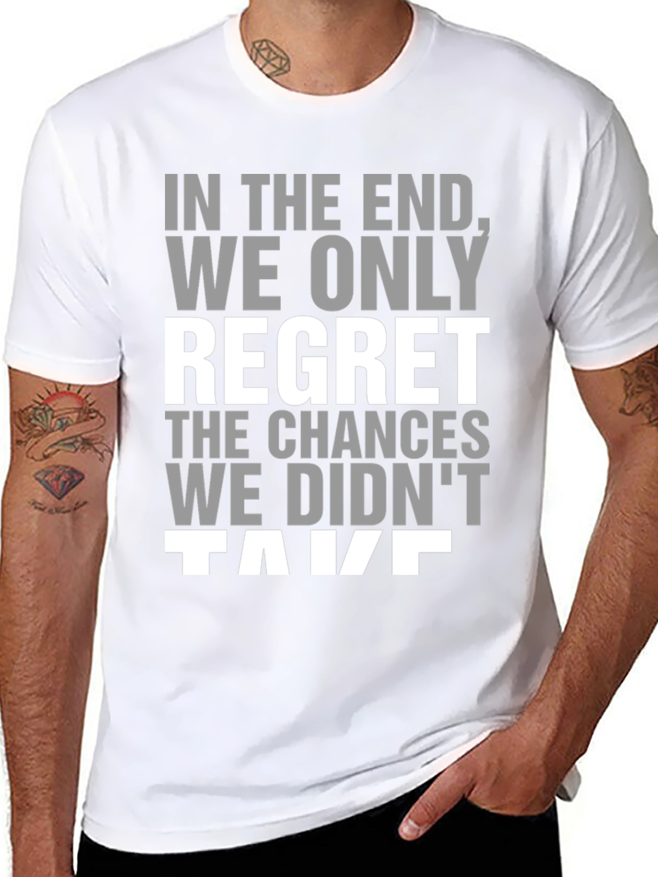 Black In the End Regret Tee - Black Inspirational T-Shirt view 8
