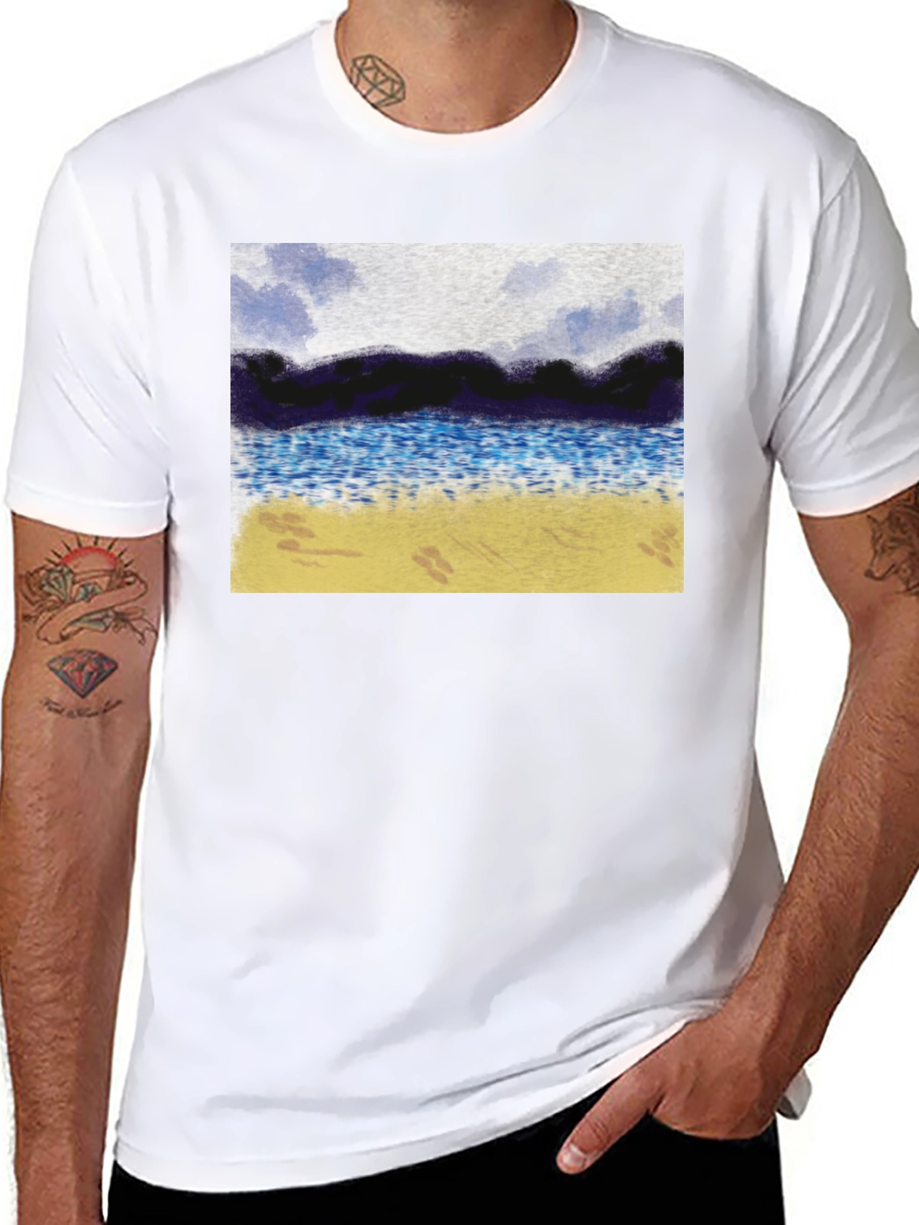Black Beachfront T-Shirt - Coastal Style view 8