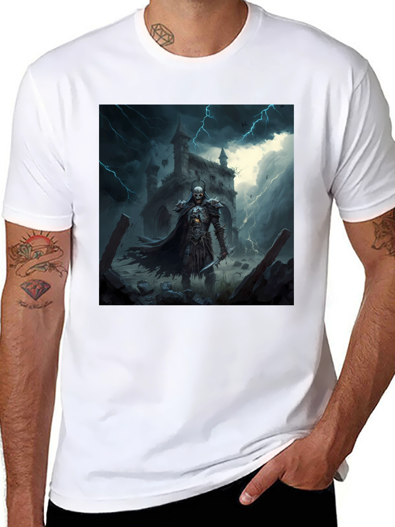 Black Grim Reaper T-Shirt: Haunting Gothic Design view 8