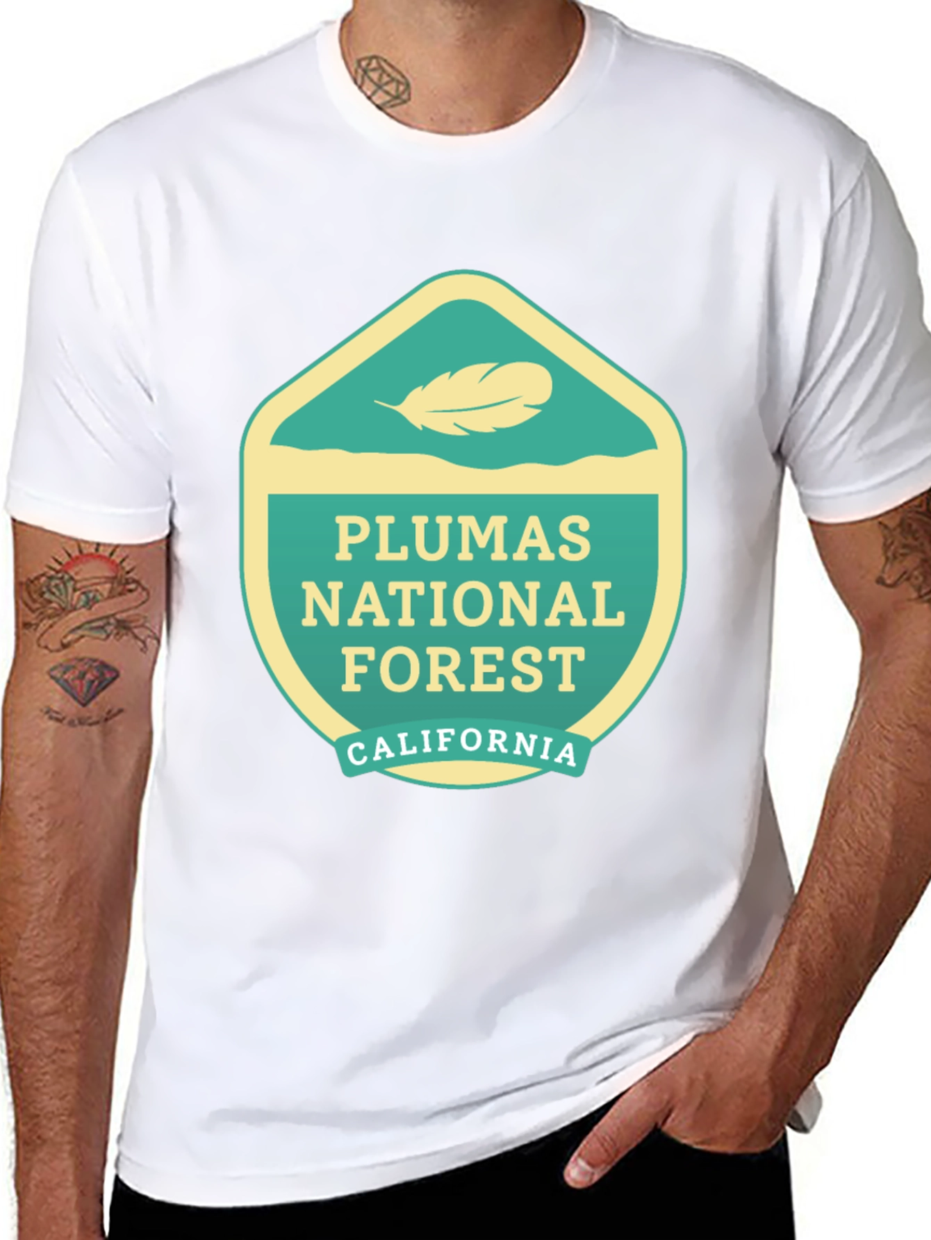 Black Plumas National Forest Graphic Tee - Black view 8