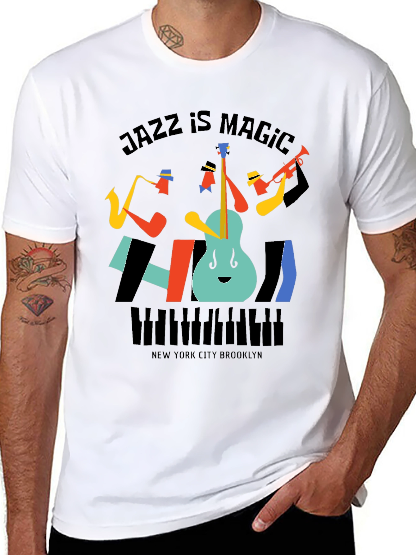 Black Jazz Is Magic Graphic Tee - New York City Brooklyn view 8