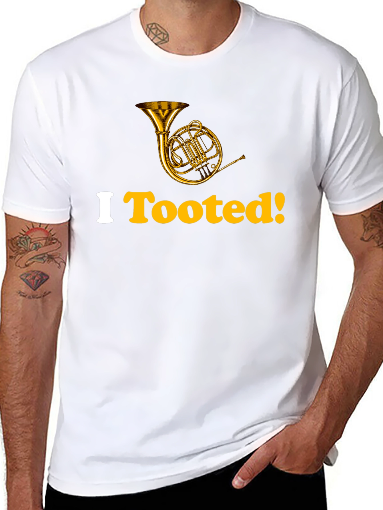 Black I Tooted Horn Funny Musician T-Shirt view 8