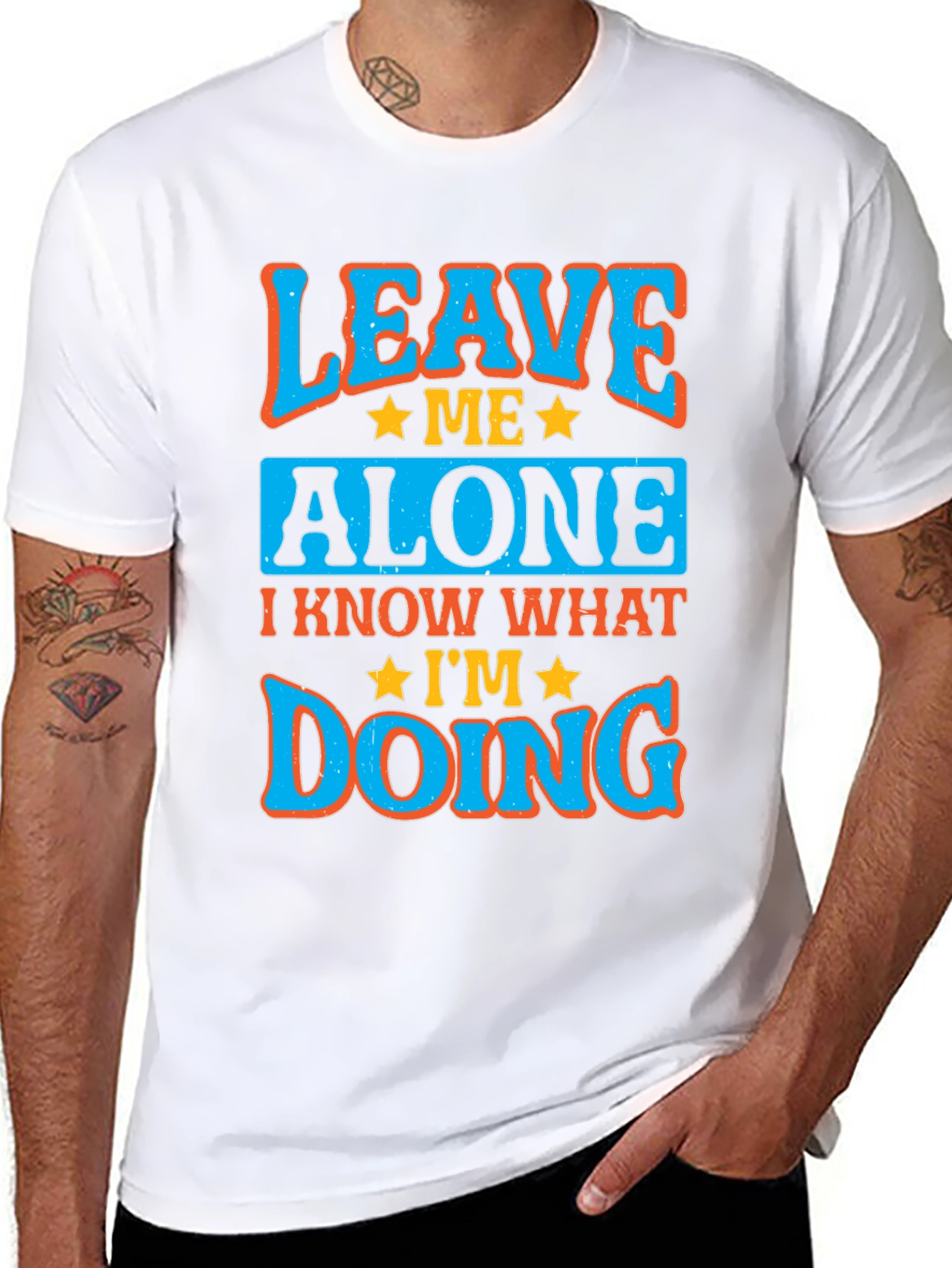 Black Leave Me Alone Graphic Tee - I Know What I'm Doing T-Shirt view 8