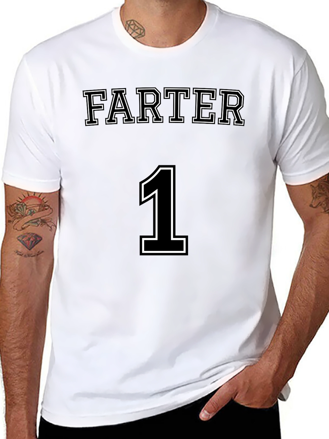 Black Farter 1 T-Shirt - Novelty Humor Tee view 8