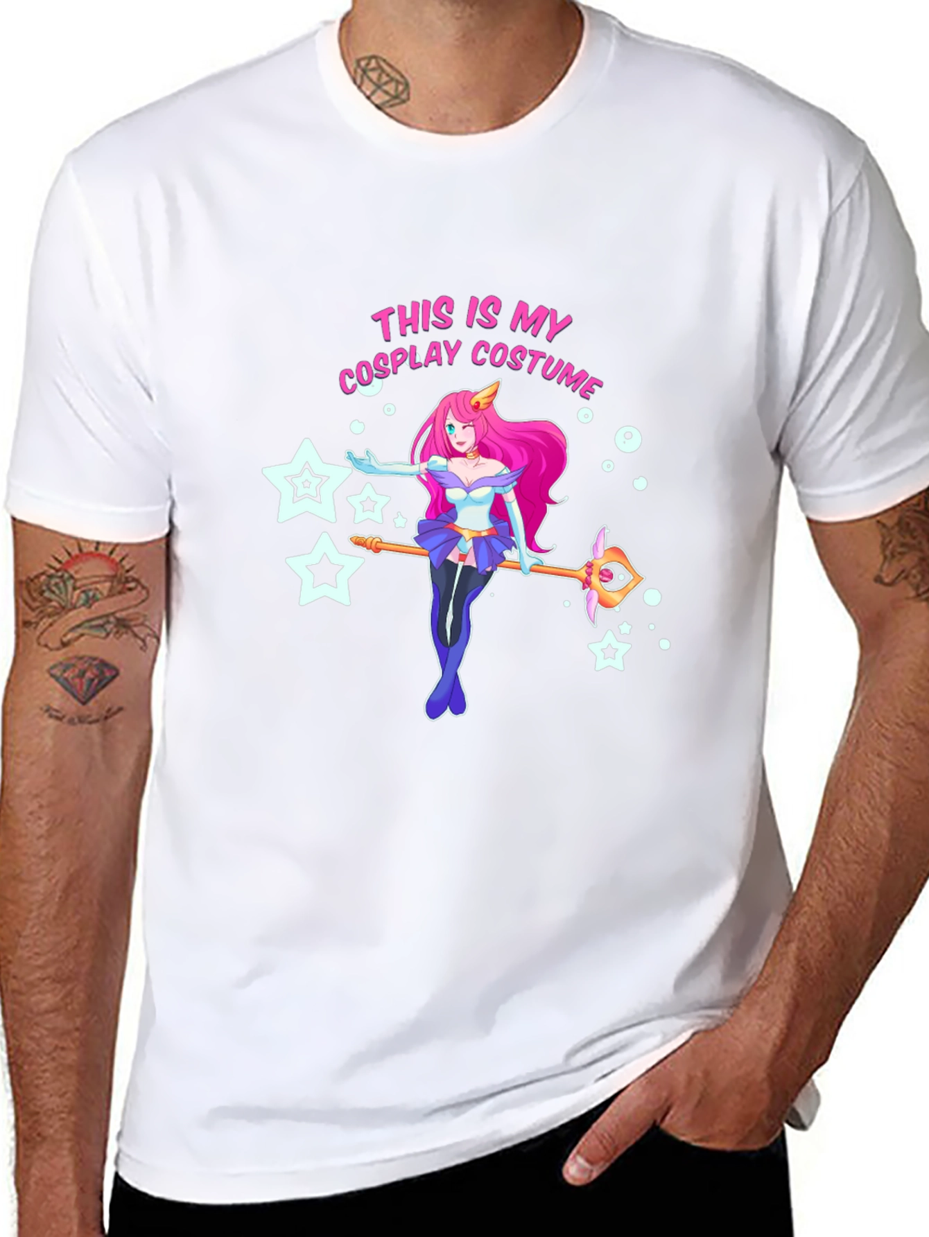 Black Cosplay Costume T-Shirt - Graphic Tee view 8