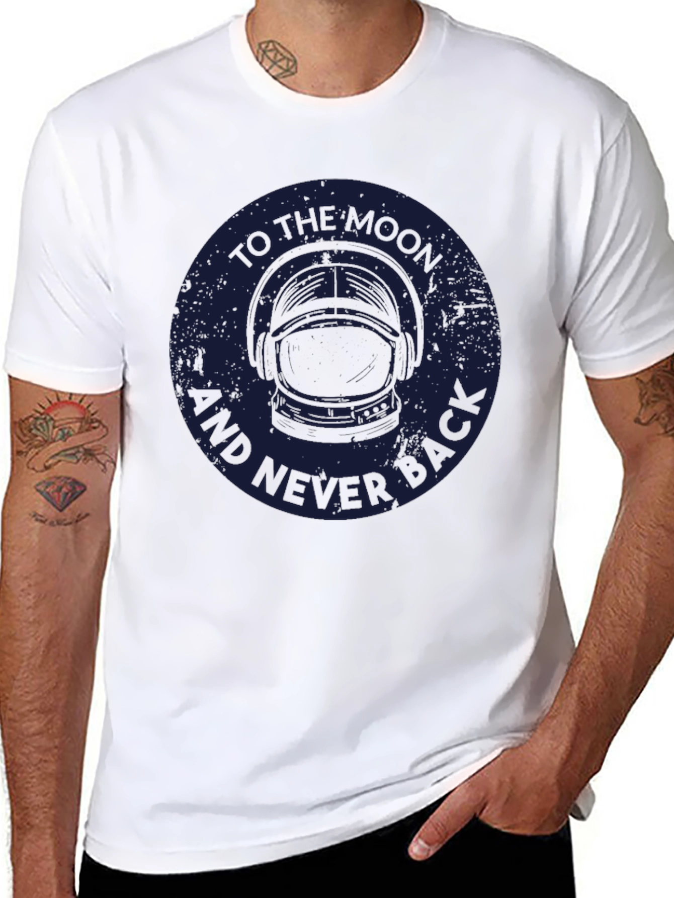 Black To the Moon and Never Back T-Shirt view 8