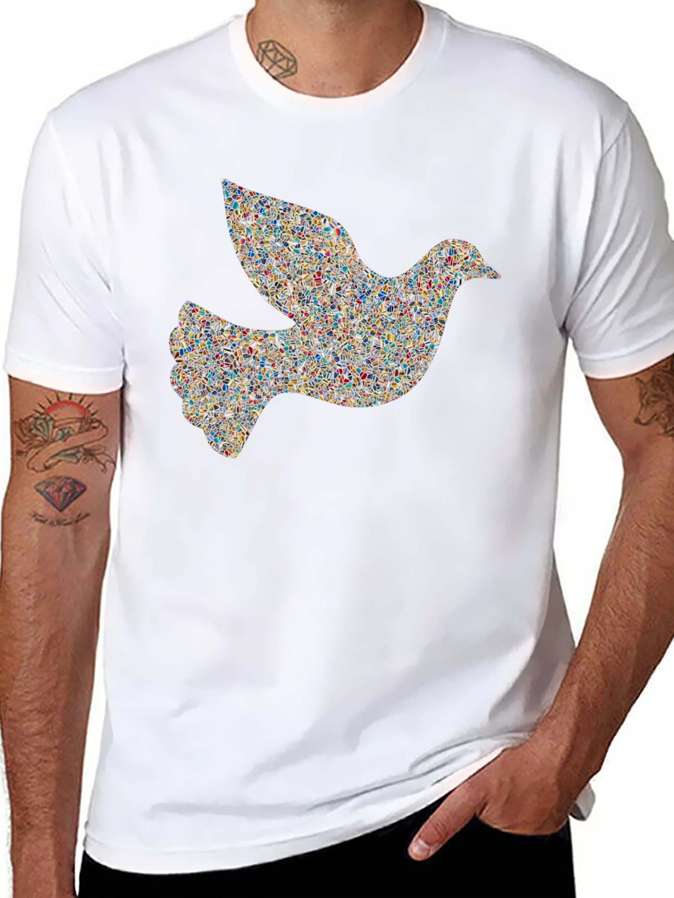 Black Dove Graphic Black T-Shirt view 8