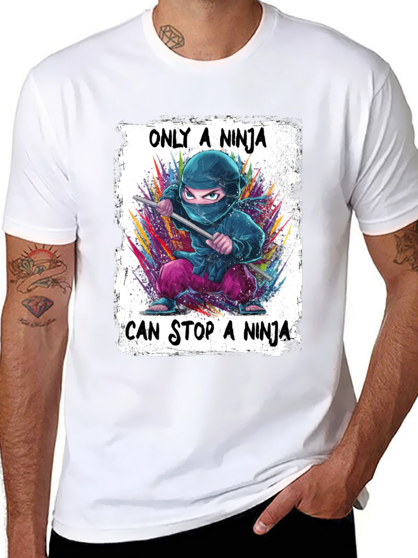 Black Ninja Graphic T-Shirt view 8