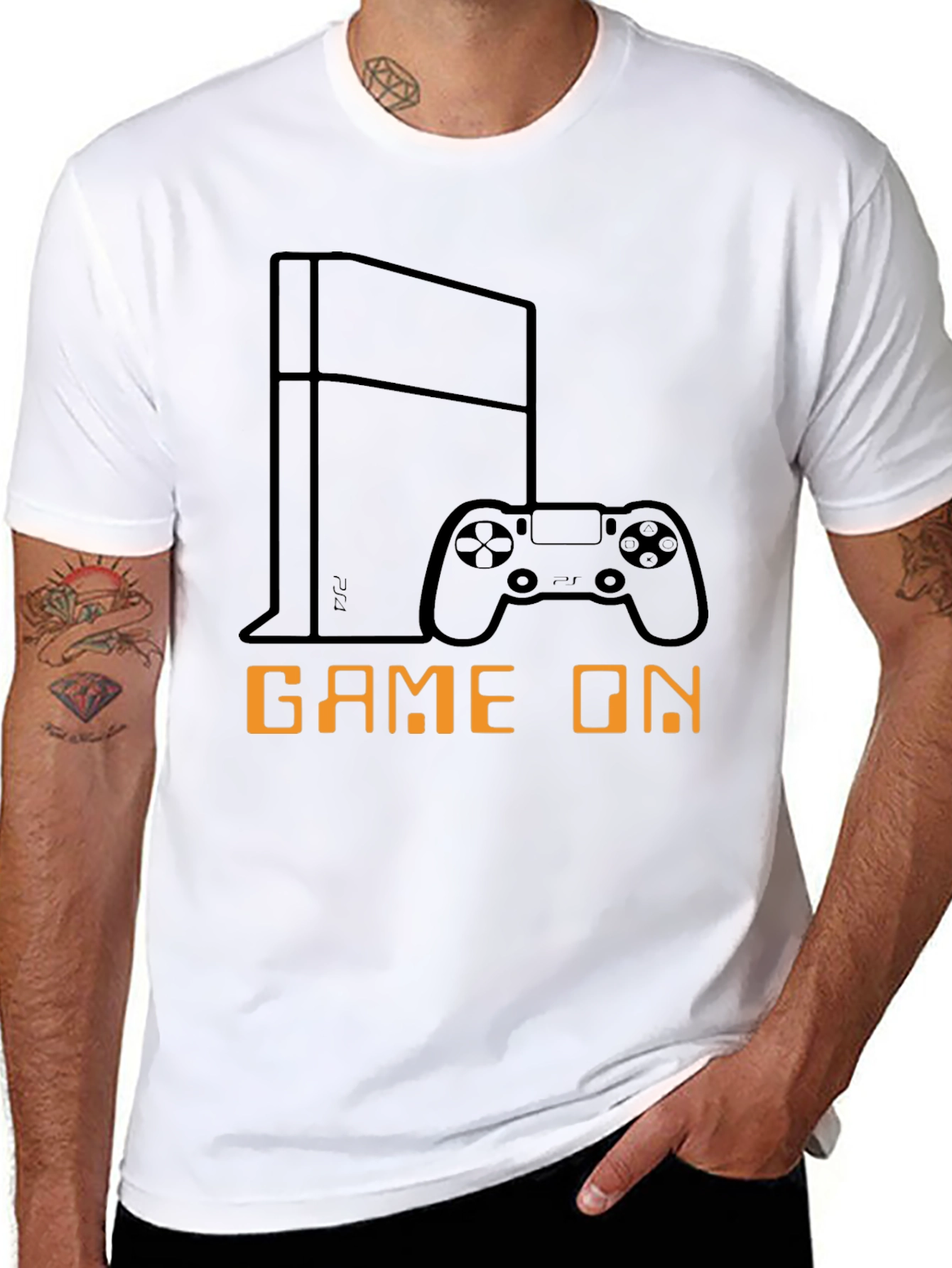 Black Game On Black T-Shirt - Gamer Console Design view 8