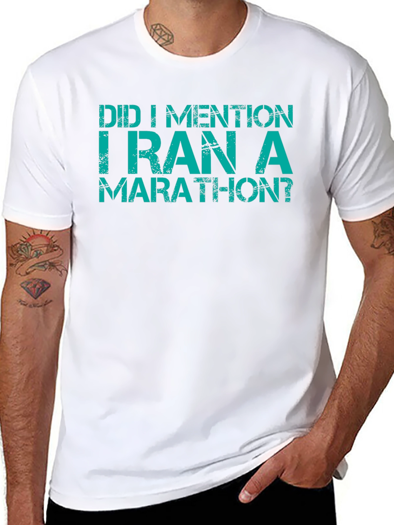 Black Funny Marathon T-Shirt - "Did I Mention?" view 8