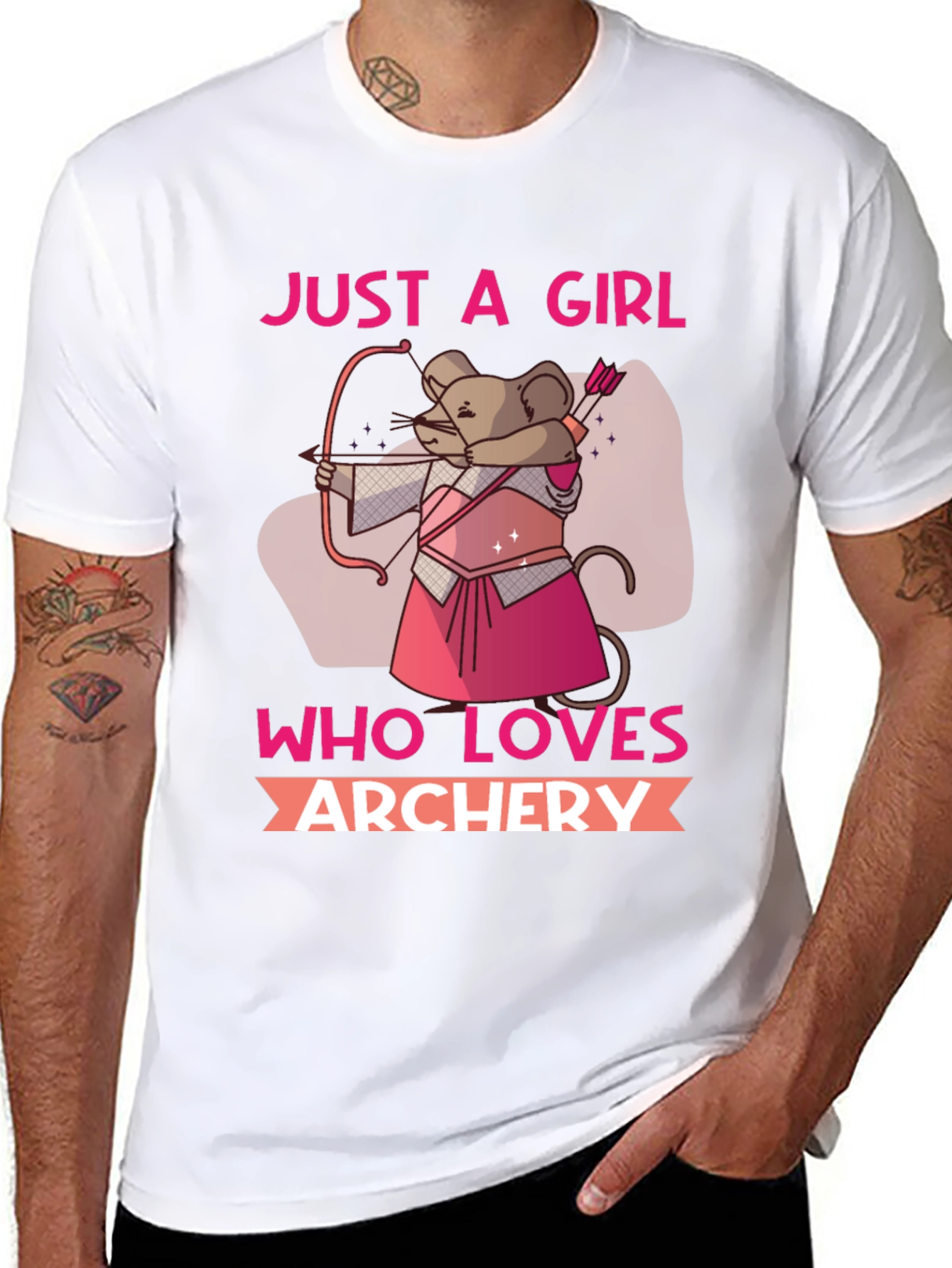 Black Archery Loving Girl T-Shirt view 8