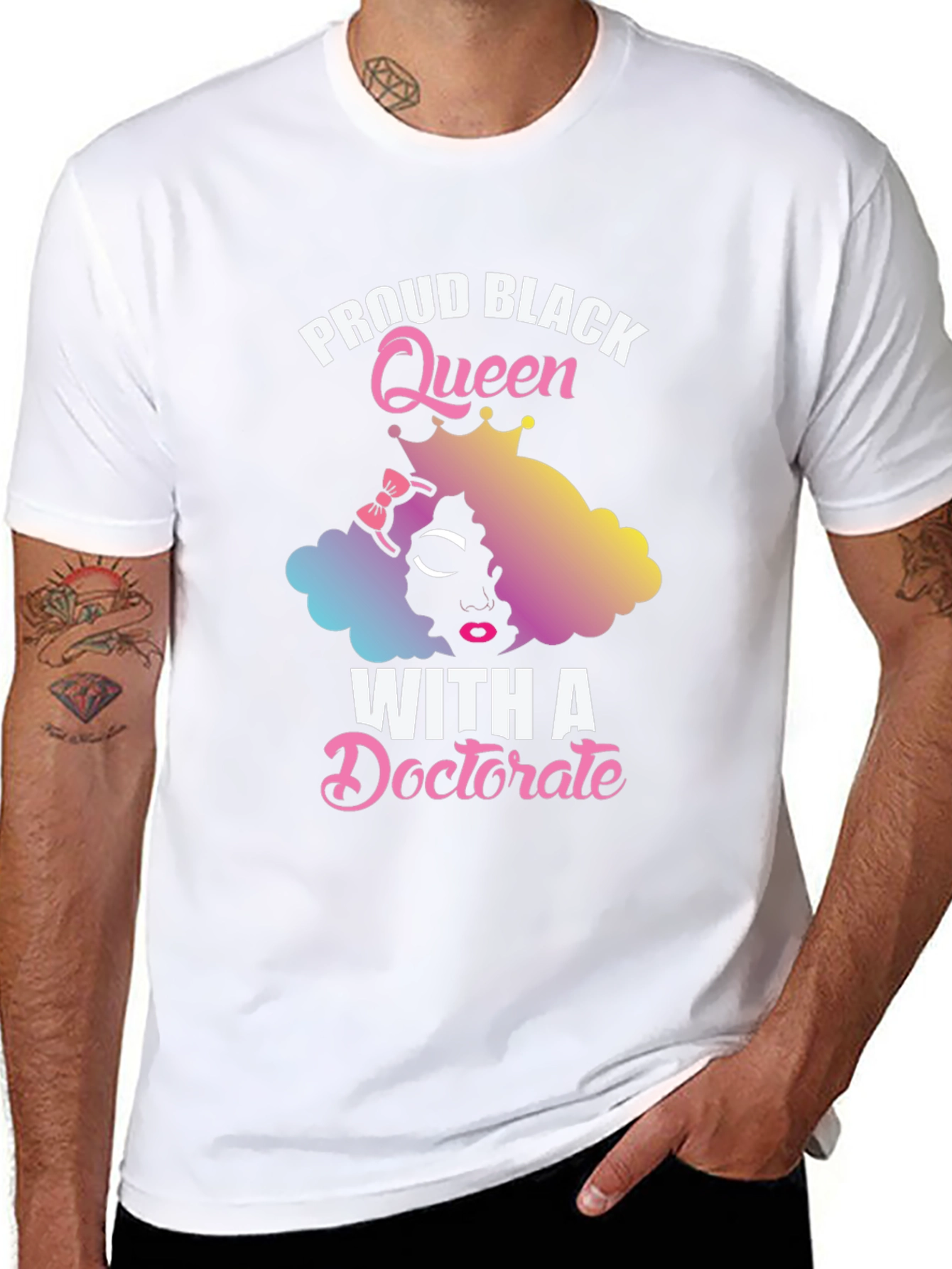 Black Proud Black Queen With A Doctorate T-Shirt view 8