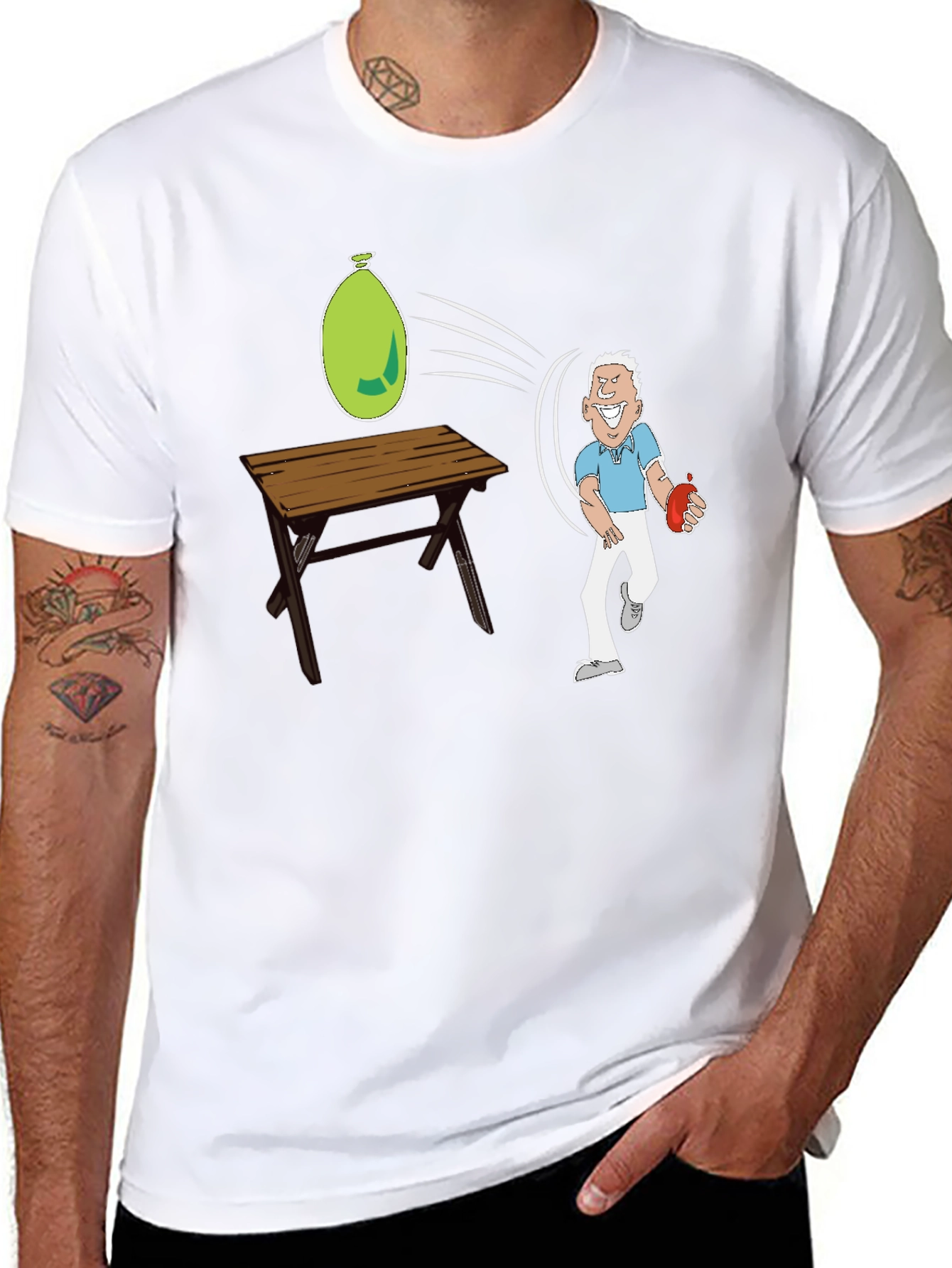 Black Funny Water Balloon T-Shirt view 8