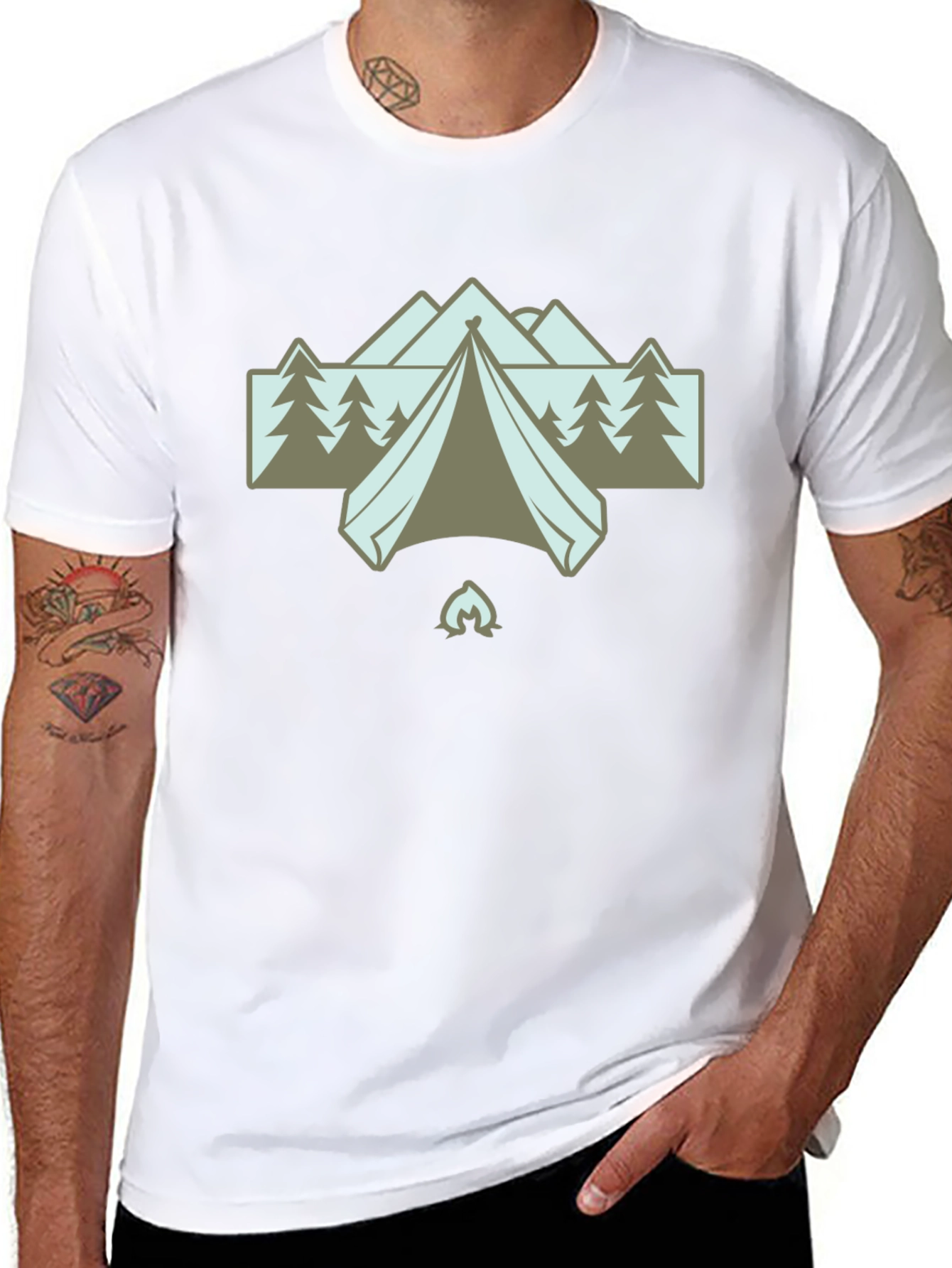 Black Camping Adventure T-Shirt - Outdoors Graphic Tee view 8
