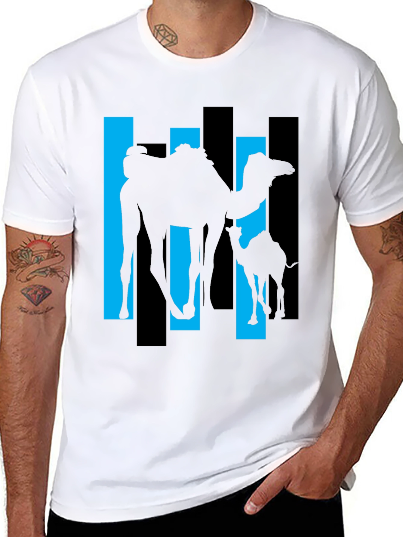 Black Camel Silhouette Graphic Tee view 8