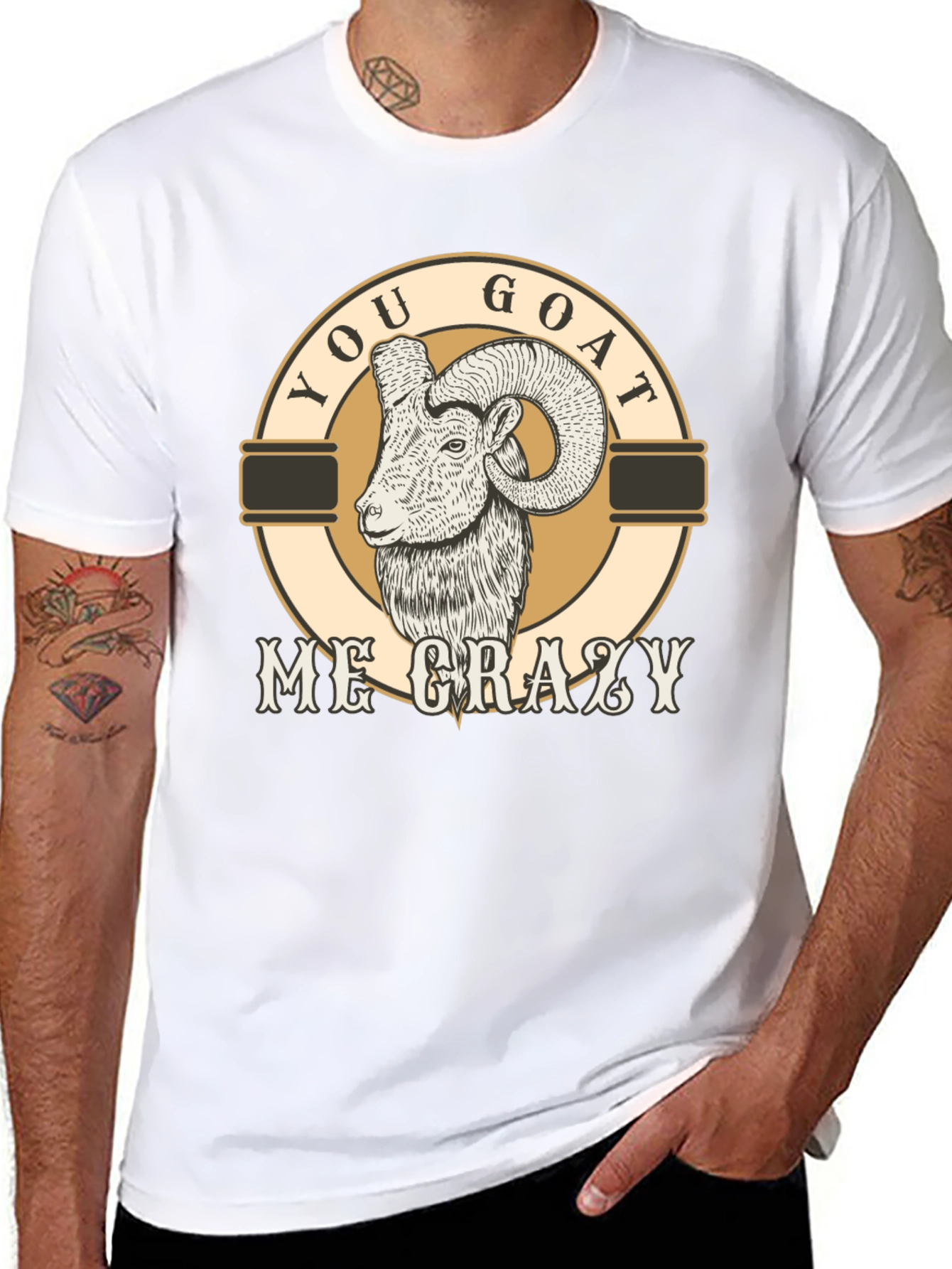 Black You Goat Me Crazy Graphic T-Shirt view 8