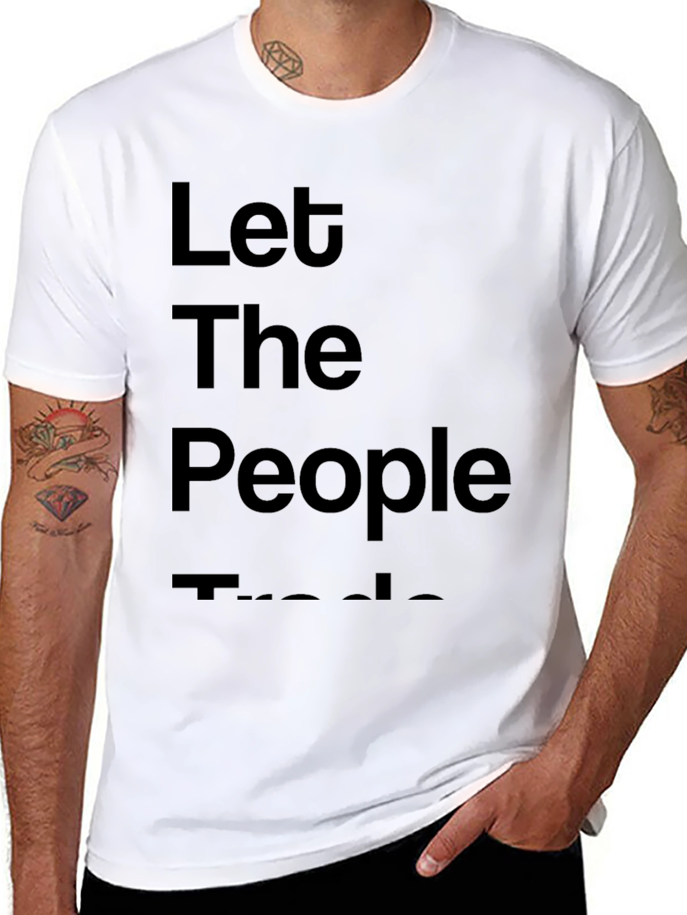 Black Let The People Trade Graphic Tee - Black view 8
