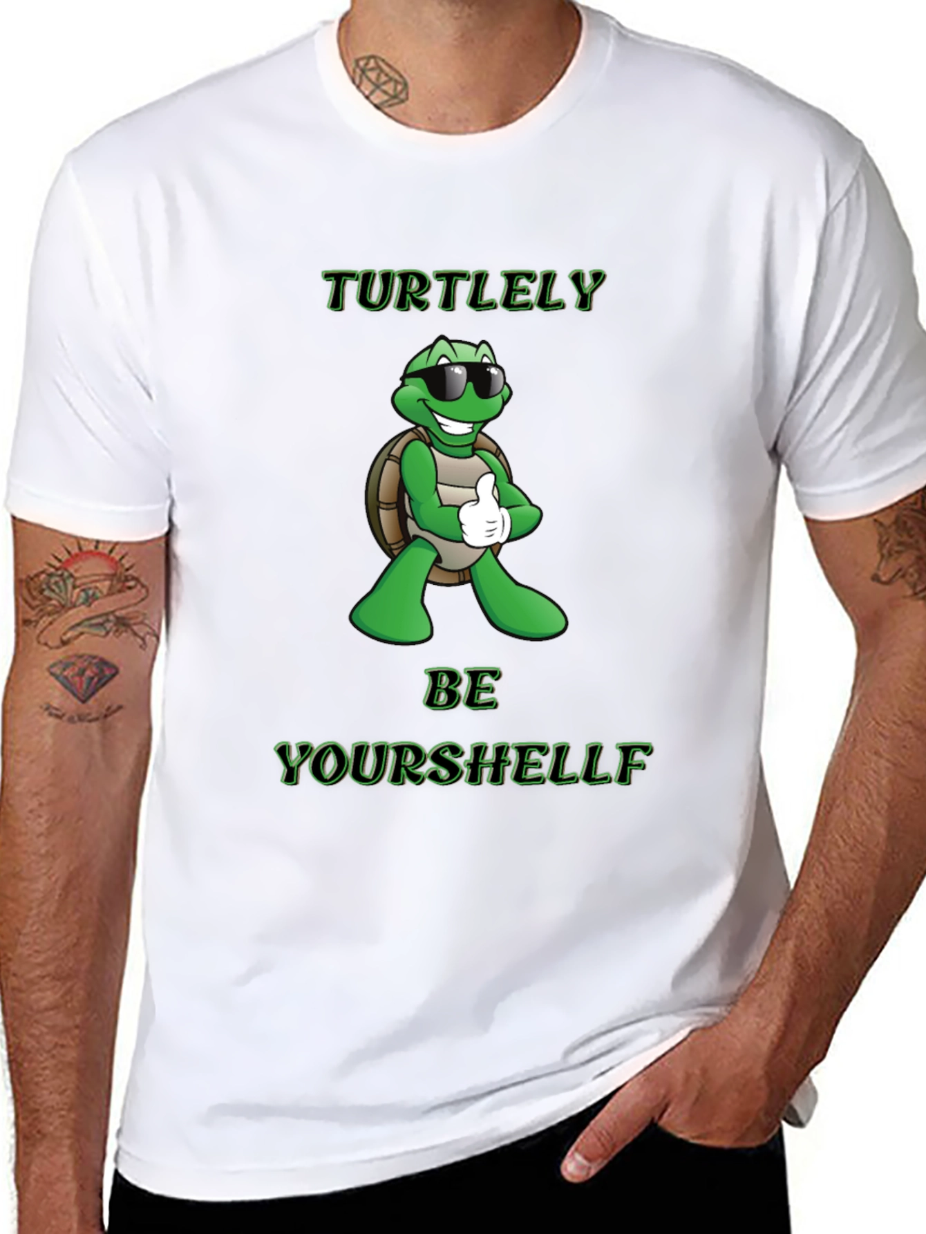 Black Turtley Be Yourshelff T-Shirt view 8
