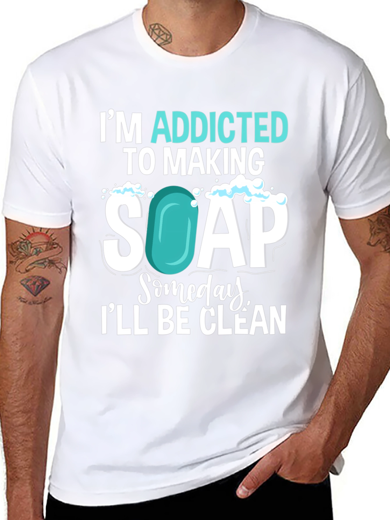 Black Addicted to Making Soap T-Shirt view 8