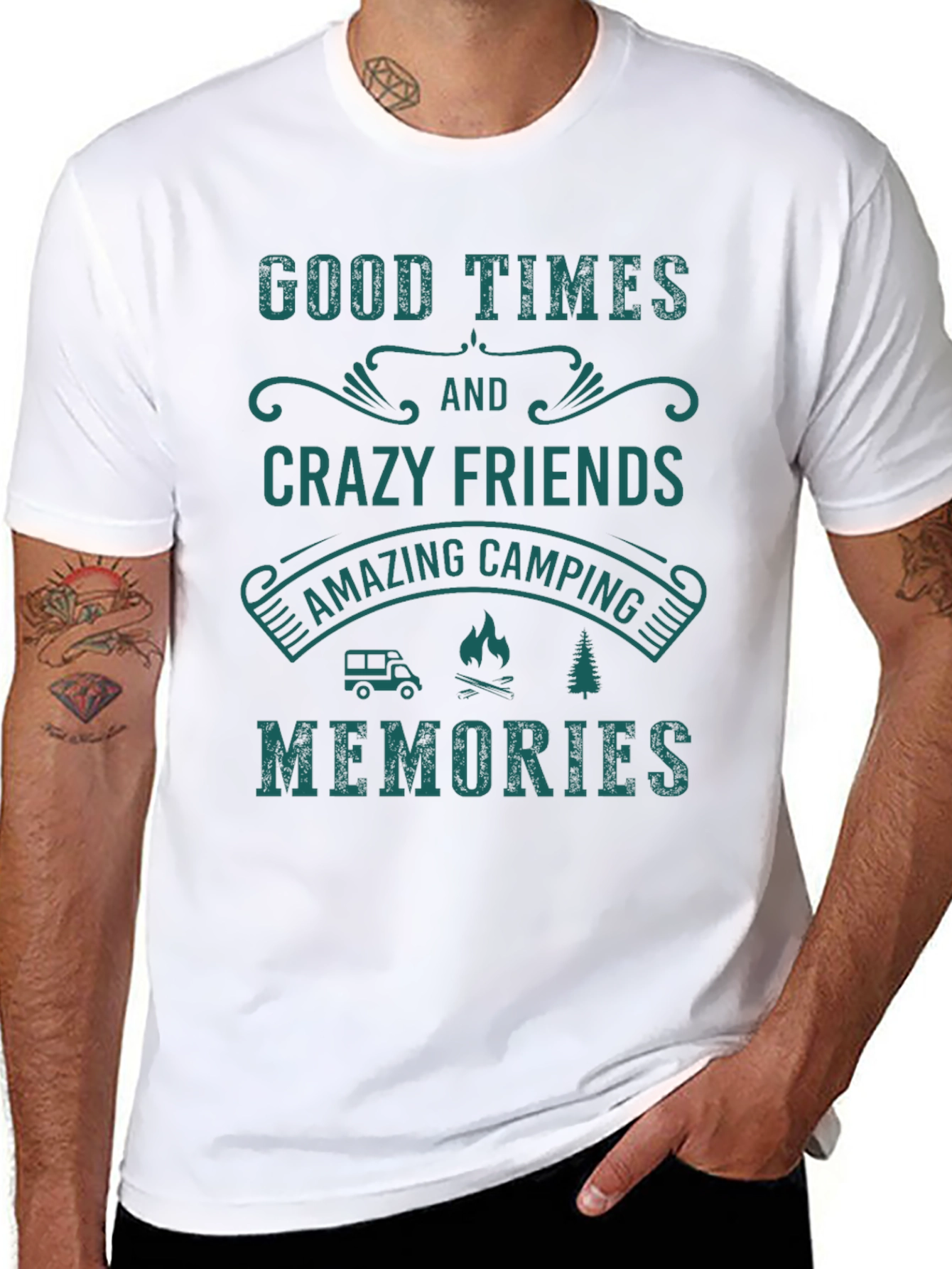 Black Camping Memories Graphic T-Shirt view 8