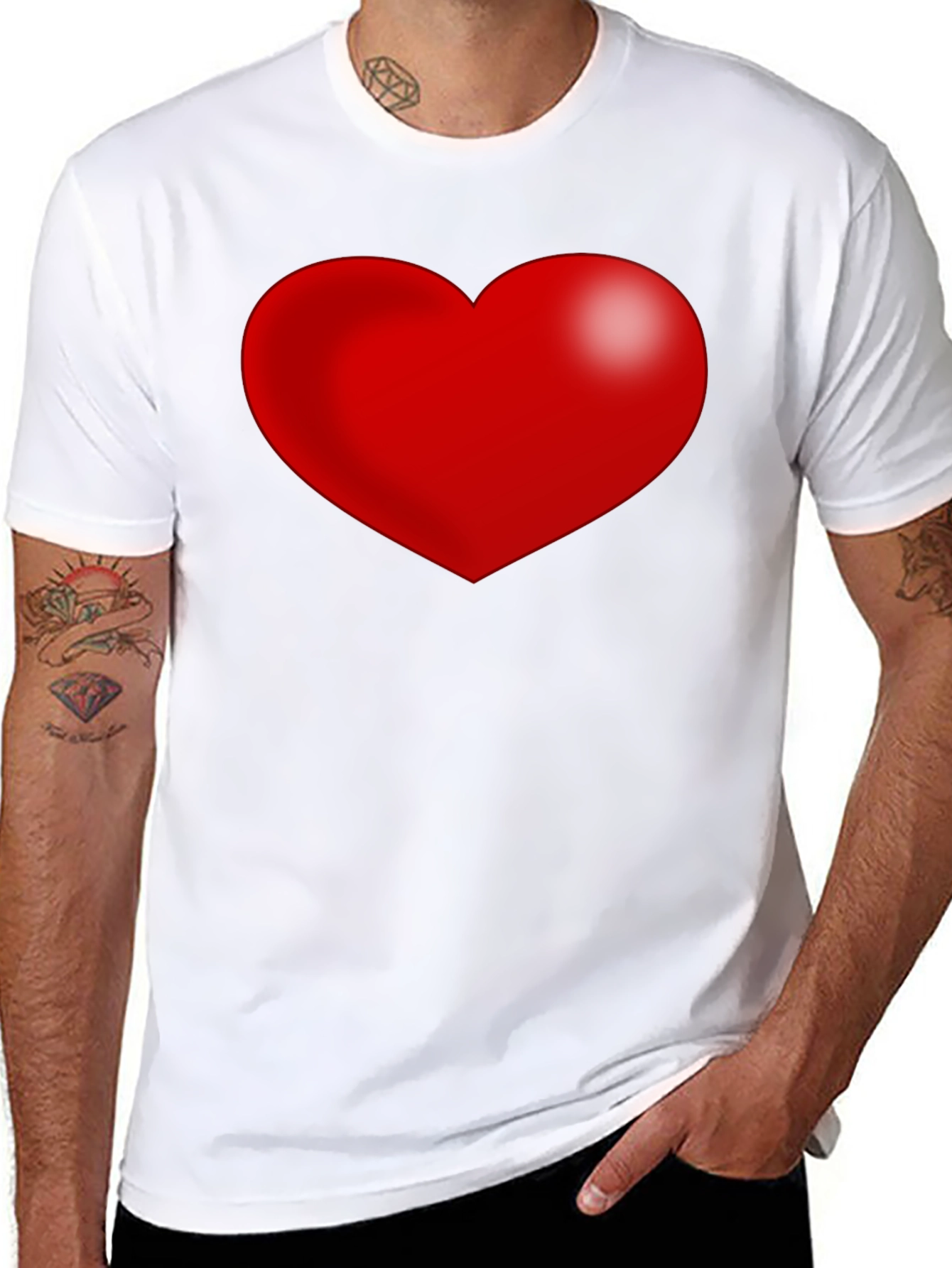 Black Heart Graphic Black T-Shirt view 8